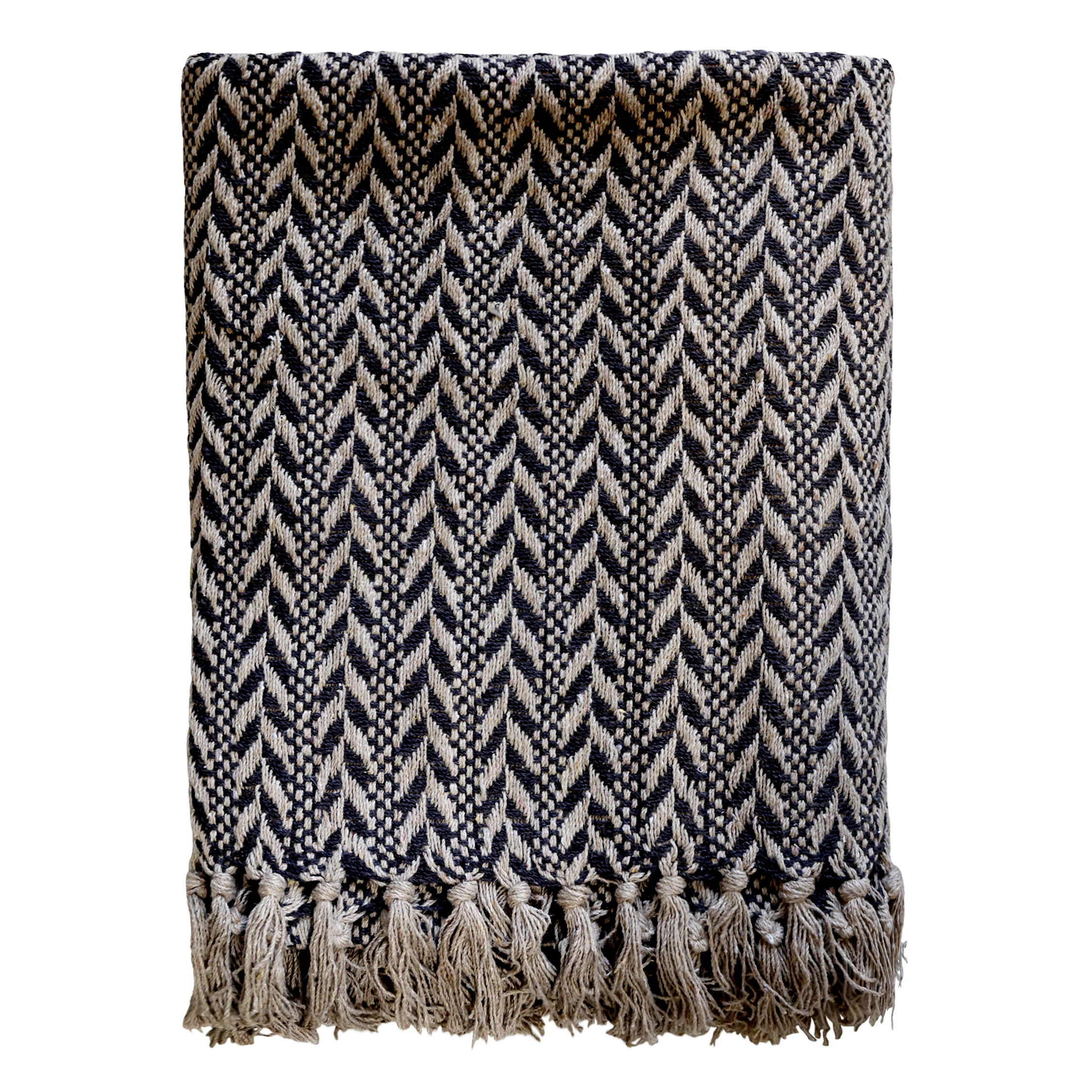 Aix Throw of surplus yarn L150/W130 cm mocca