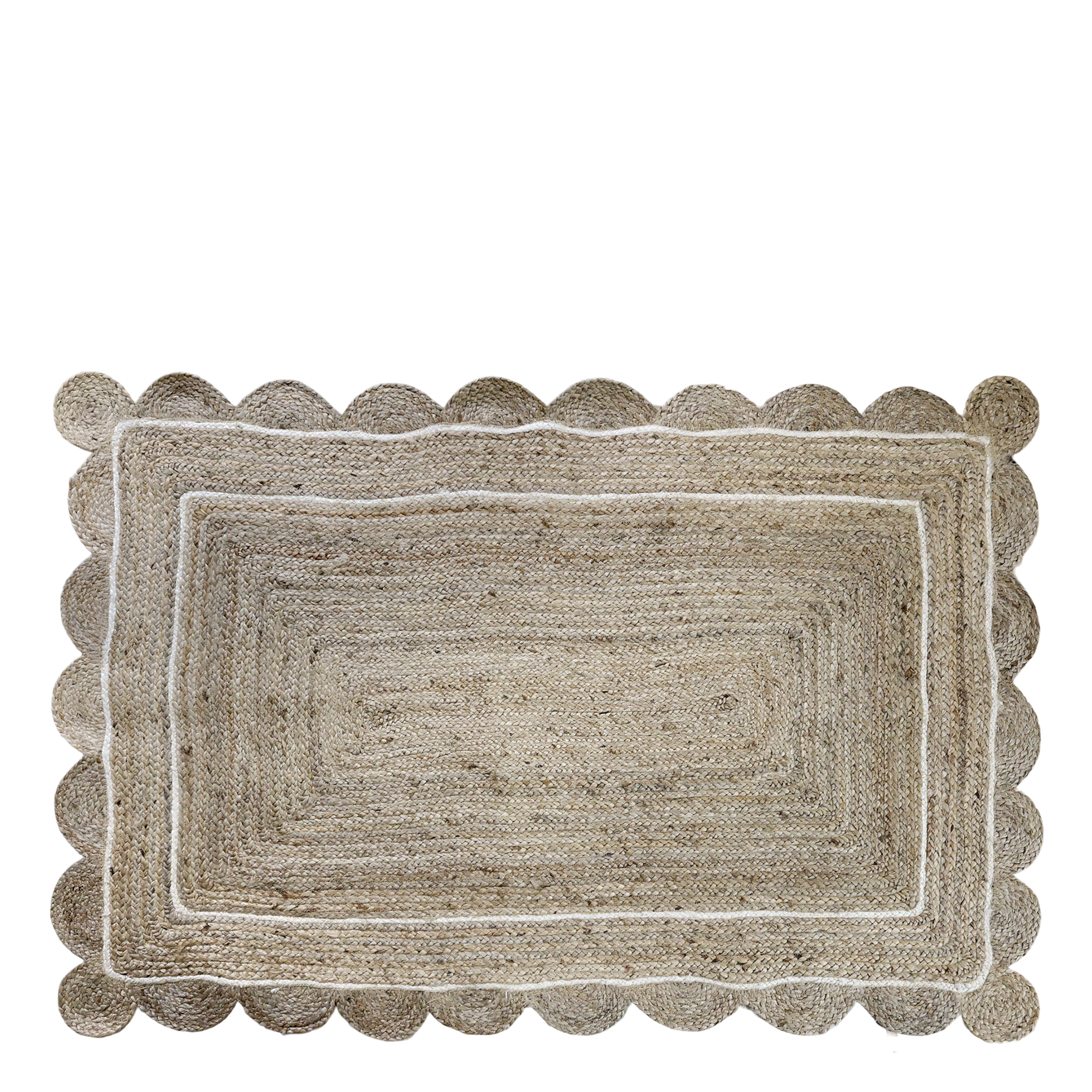 Rug in jute w. pattern L180/W120 cm nature
