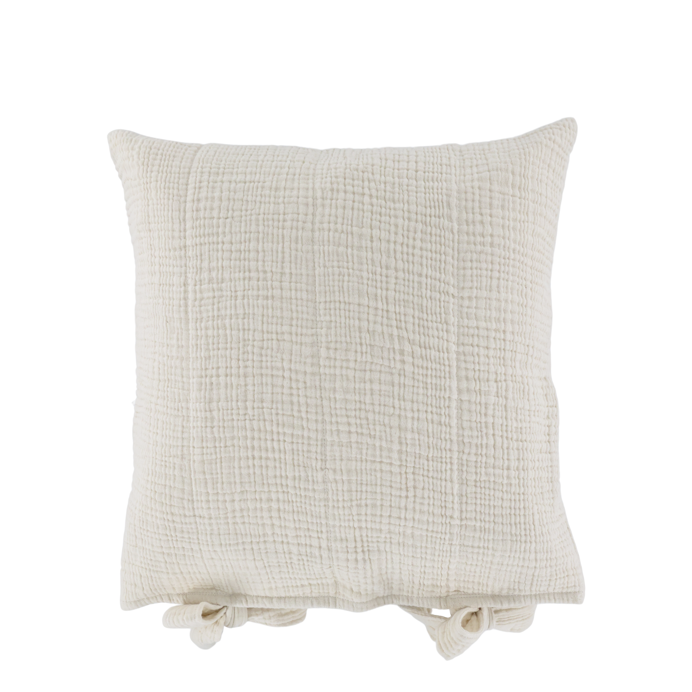 Aix Pillowcase w. ties H45/L45 cm cream