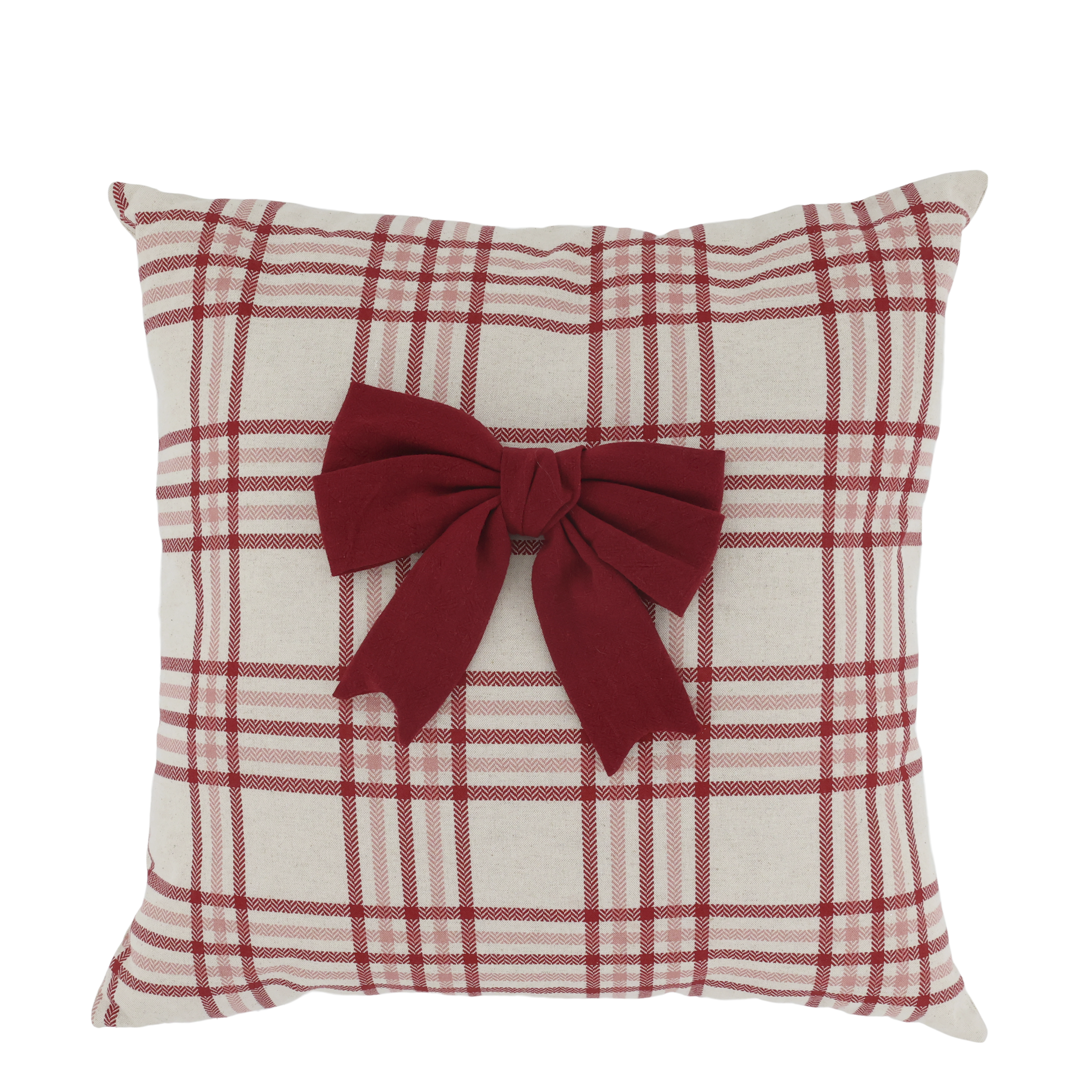 Pillowcase w. bow L50/W50 cm cherry