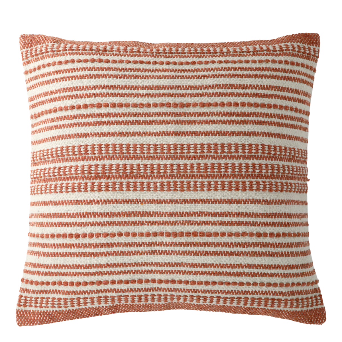 Kissenbezug 50x50 cm Terracotta mit Streifen