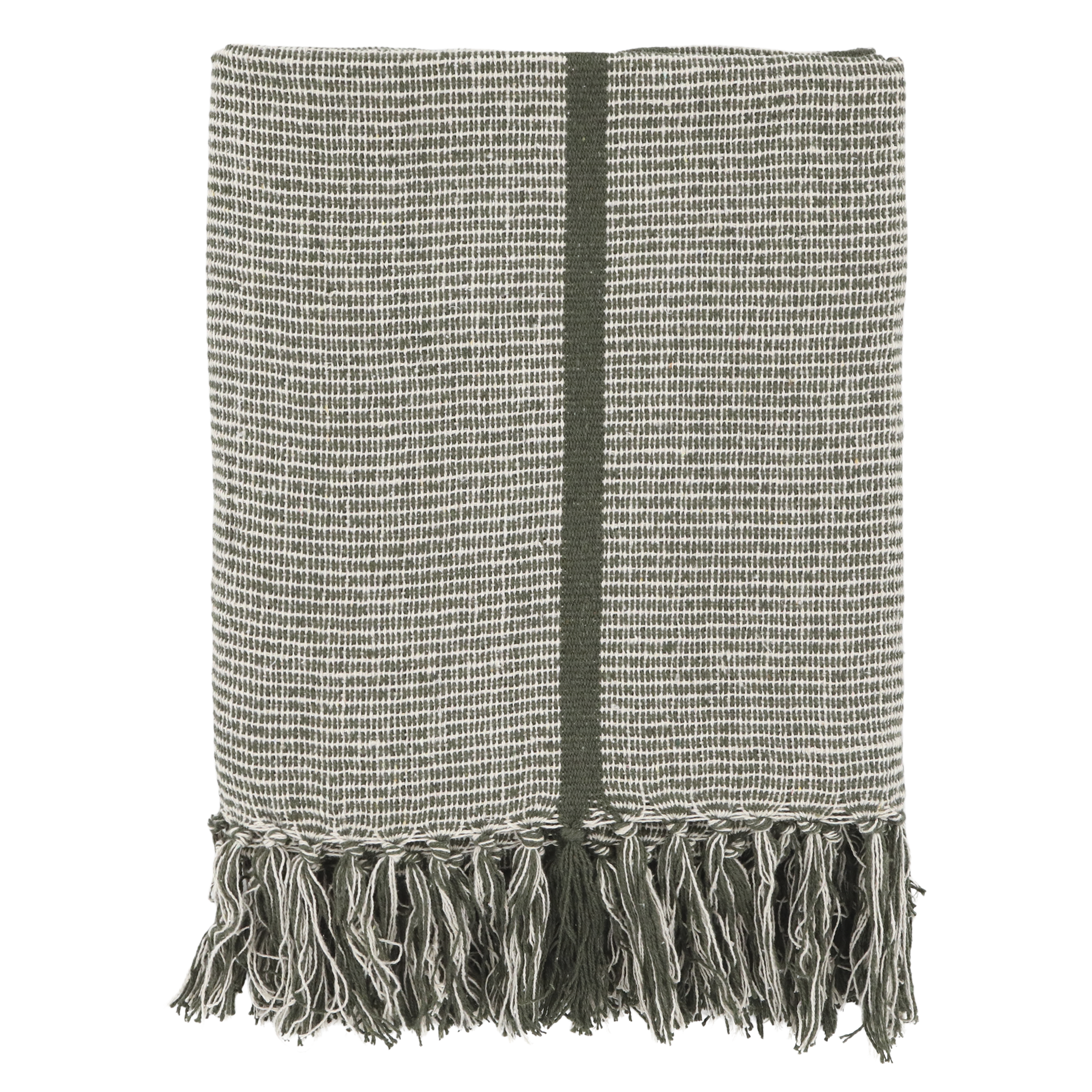 Aix Throw of surplus yarn L150/W130 cm olive