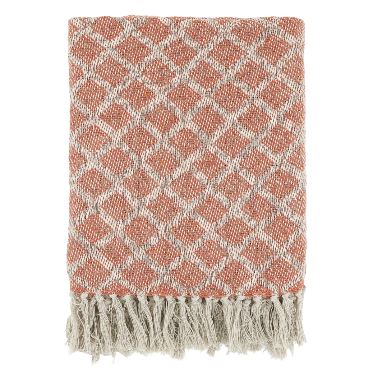 Plaid Decke Terracotta 150 cm x 130 cm Baumwolle