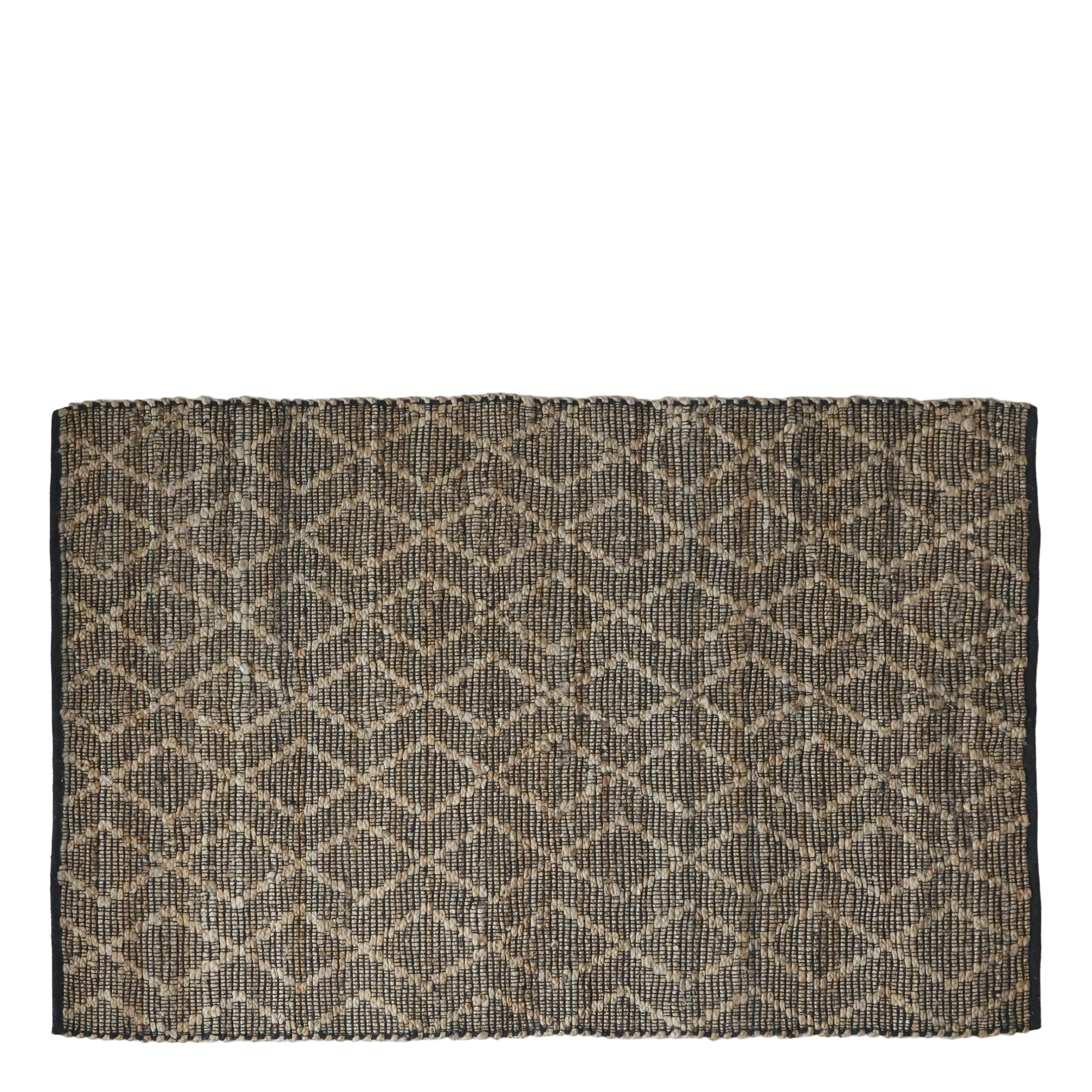 Rug w. pattern L180/W120 cm nature and black