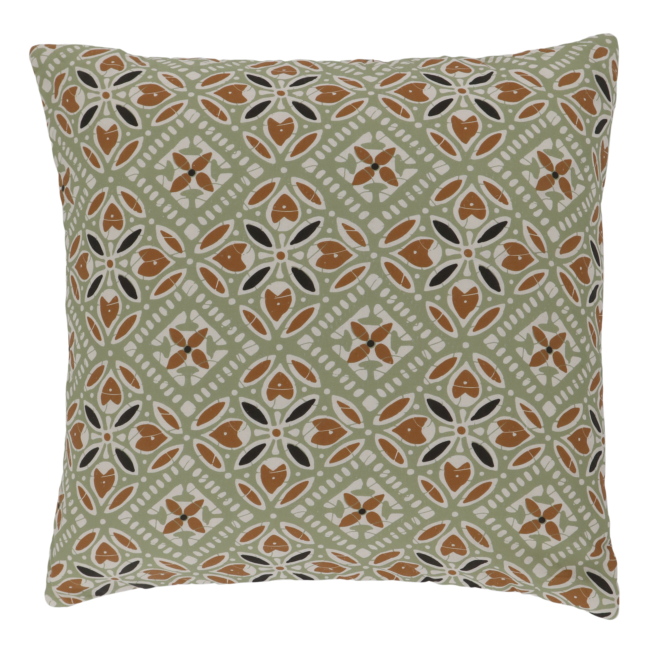 Kissenbezug 50x50 cm mit Batikmuster in Terracotta