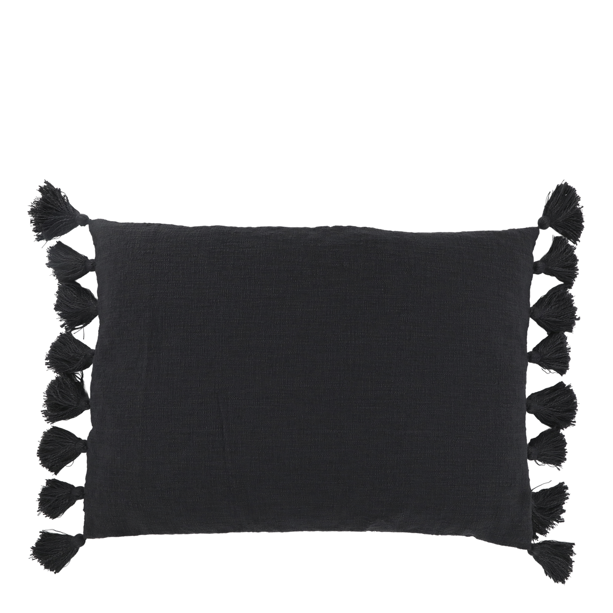 Kissenbezug mit Quasten, 70x50 cm, midnight
