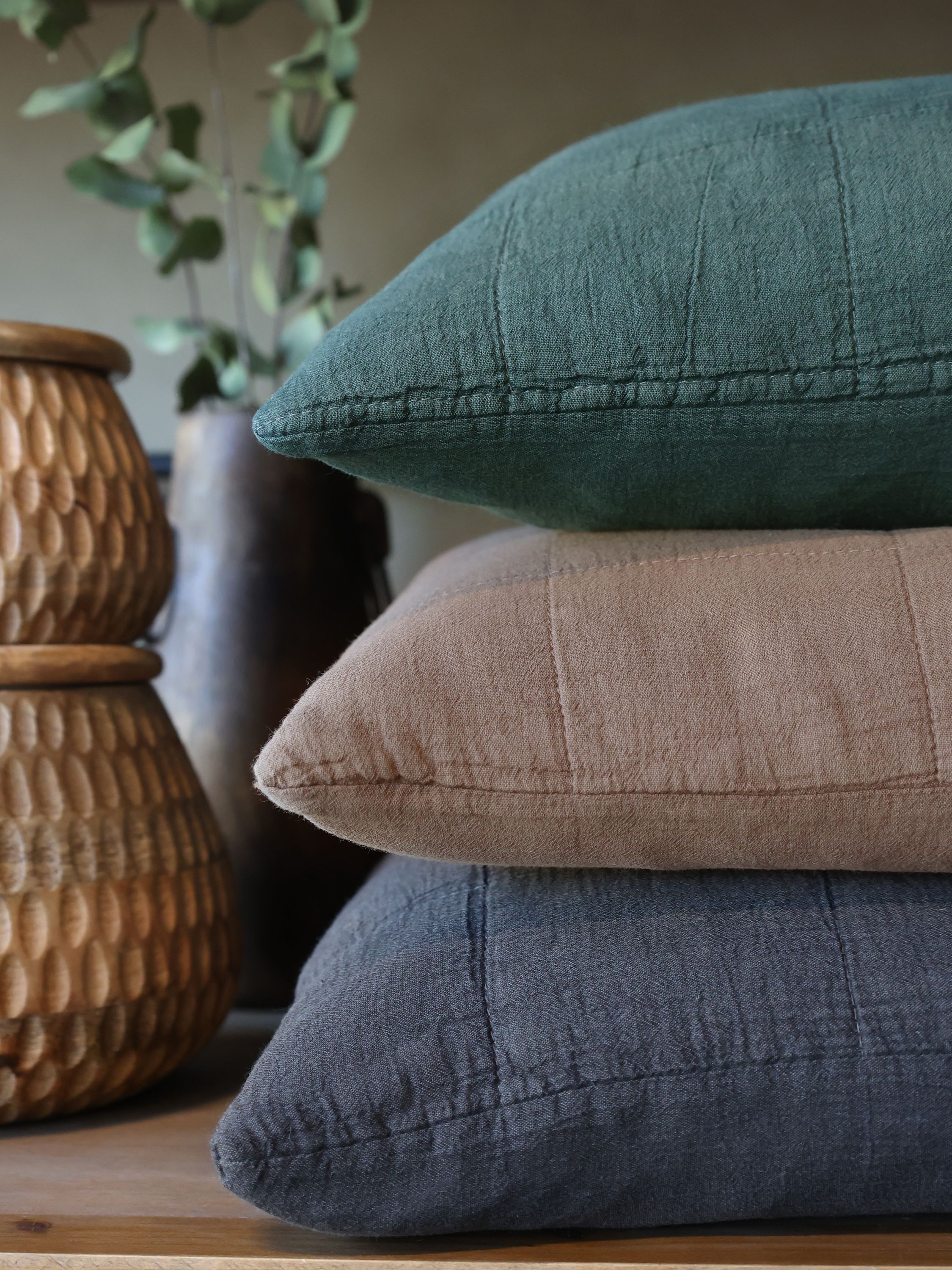 Kissenbezug Aix Vintage 60x40 cm in Forest Green