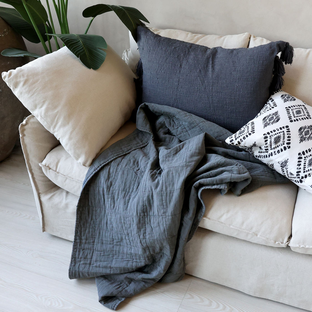Quilt Aix Vintage in Midnight, 180 cm lang