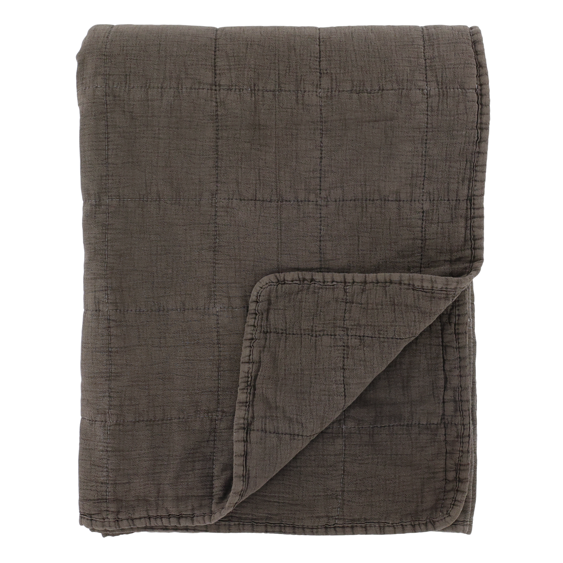 Quilt Aix Vintage in Mokka, 130x180 cm
