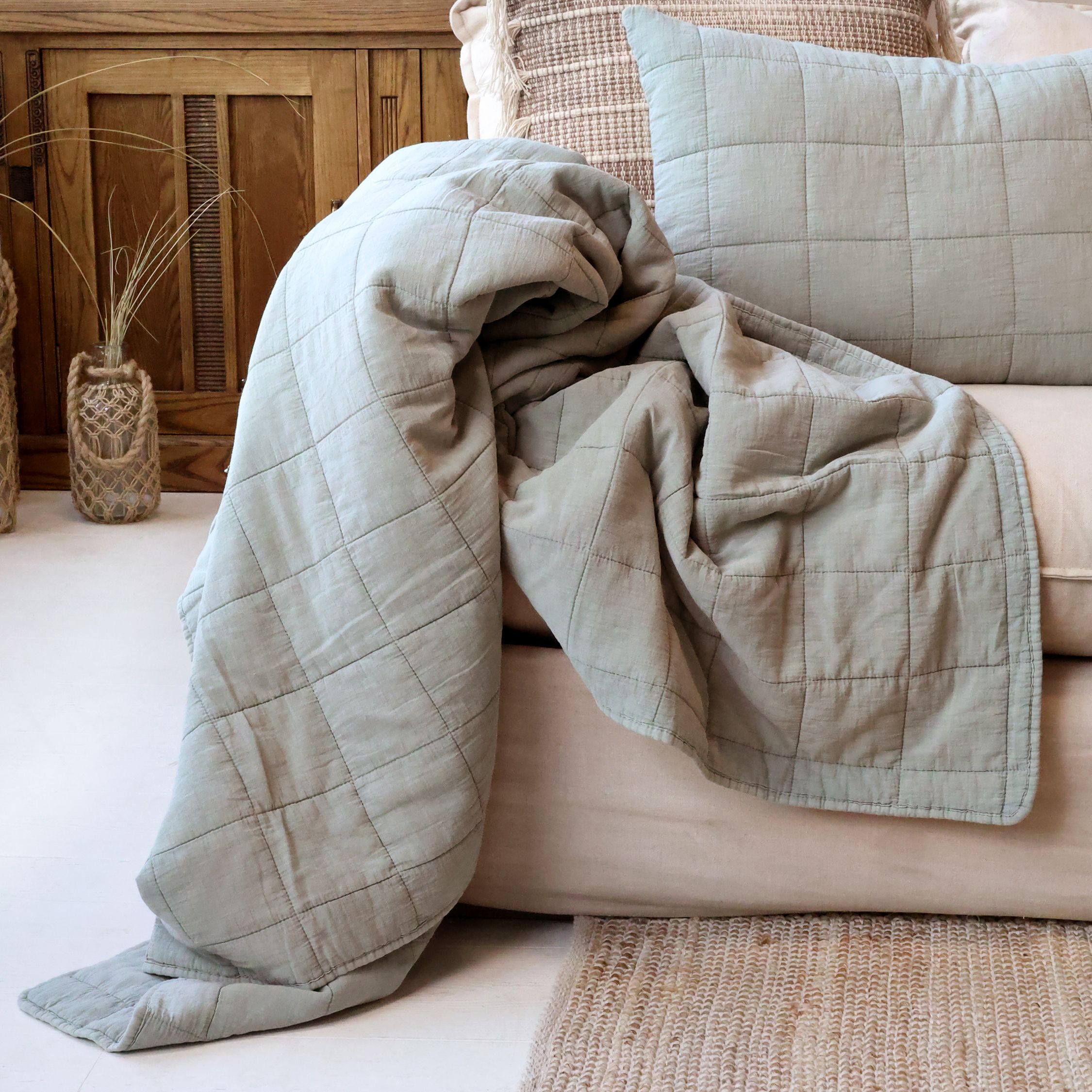 Quilt Aix Vintage im Used-Look, 180x130 cm