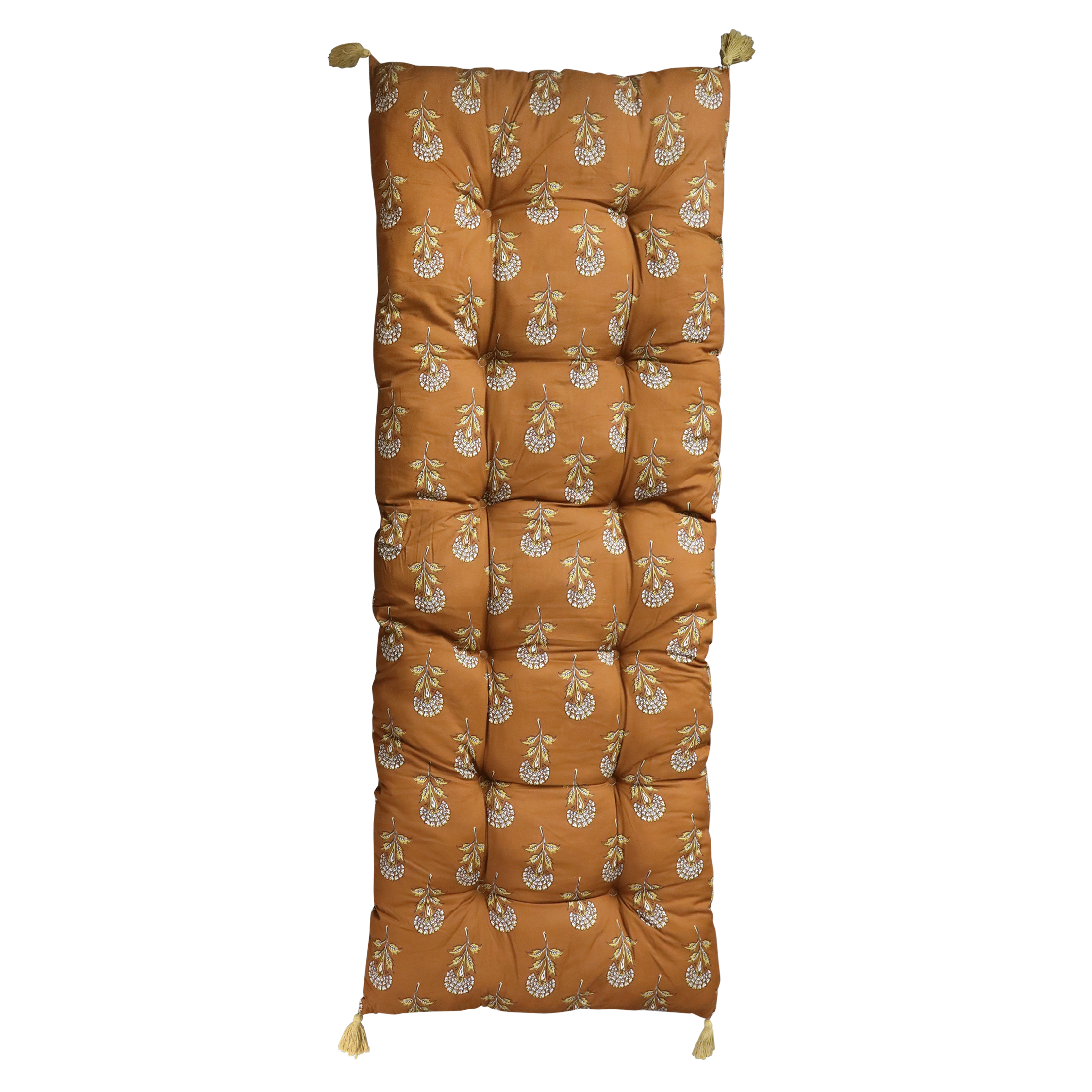 Aix Mattress w. flower pattern L180/W70 cm terracotta