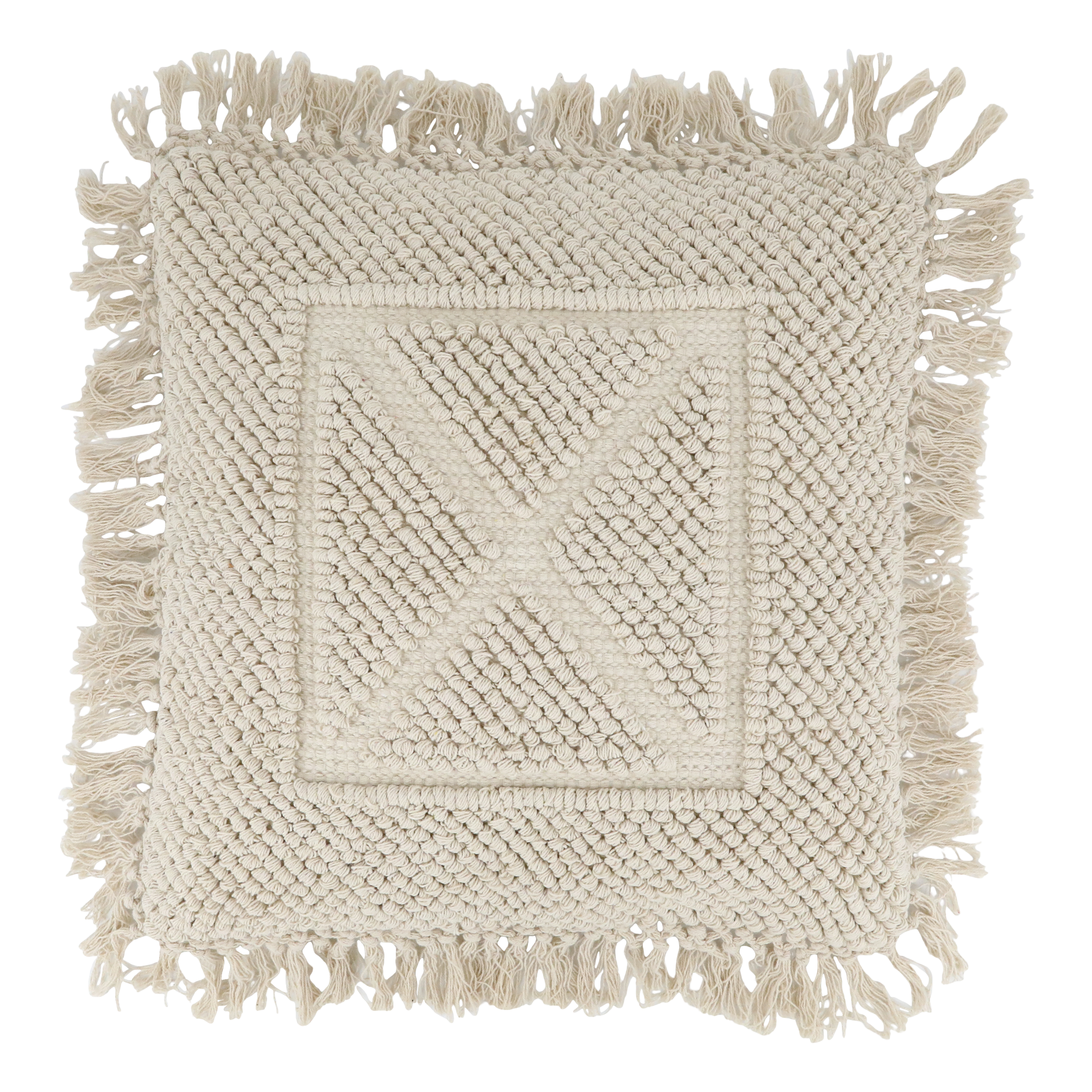Aix Pillowcase w. pattern L50/W50 cm off white