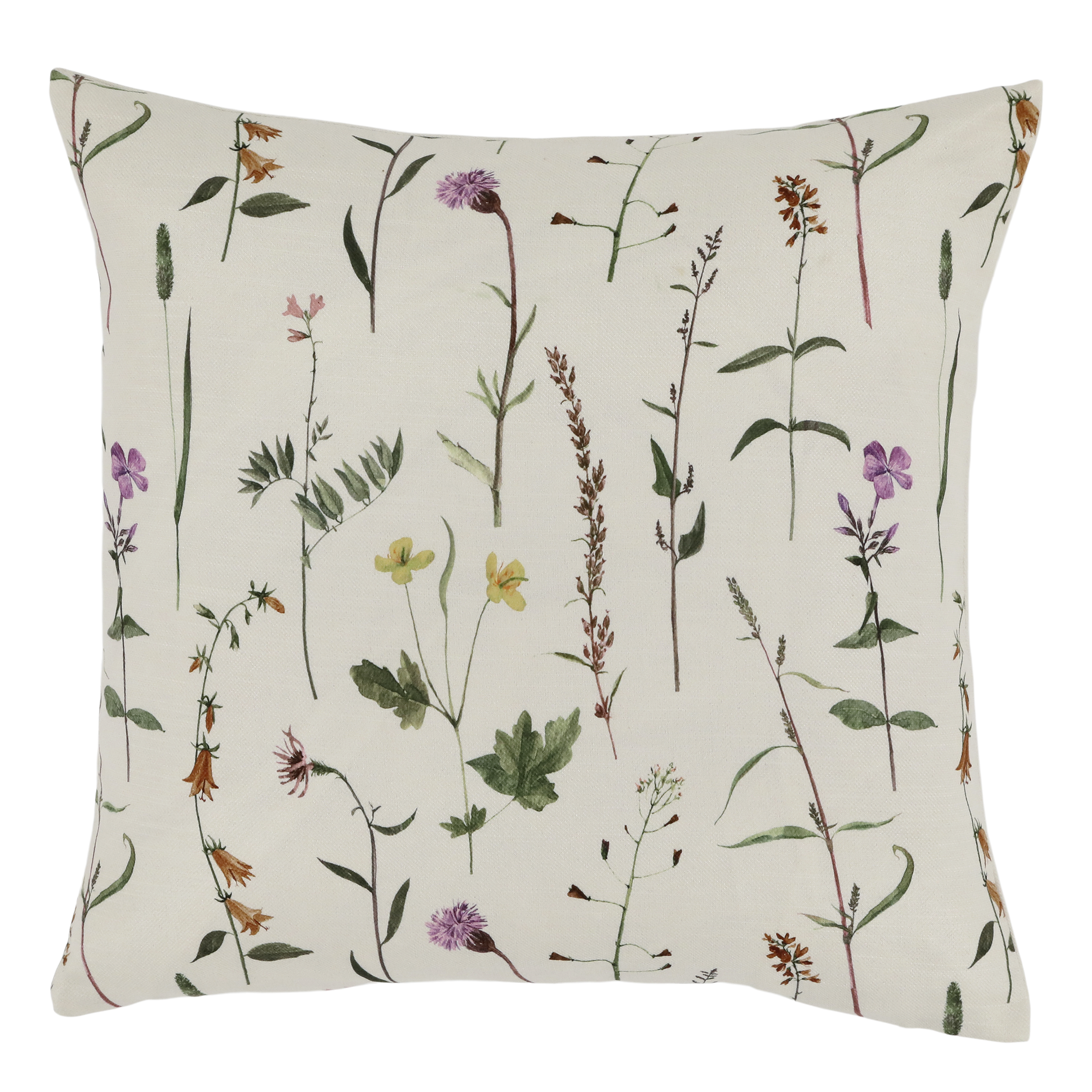Aix Pillowcase w. floral print L45/W45 cm off white