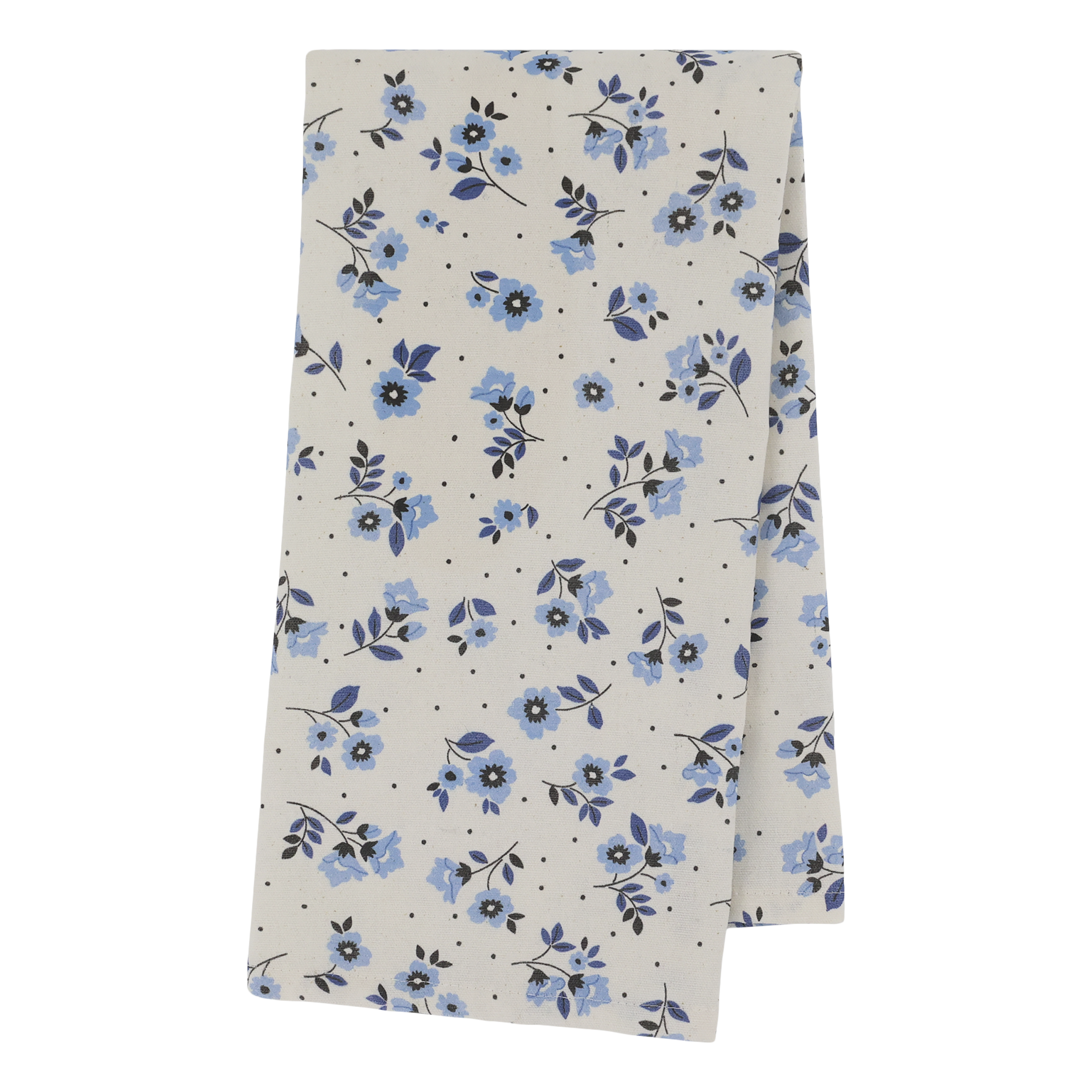 Aix Tea Towel w. flowers L70/W50 cm ocean blue
