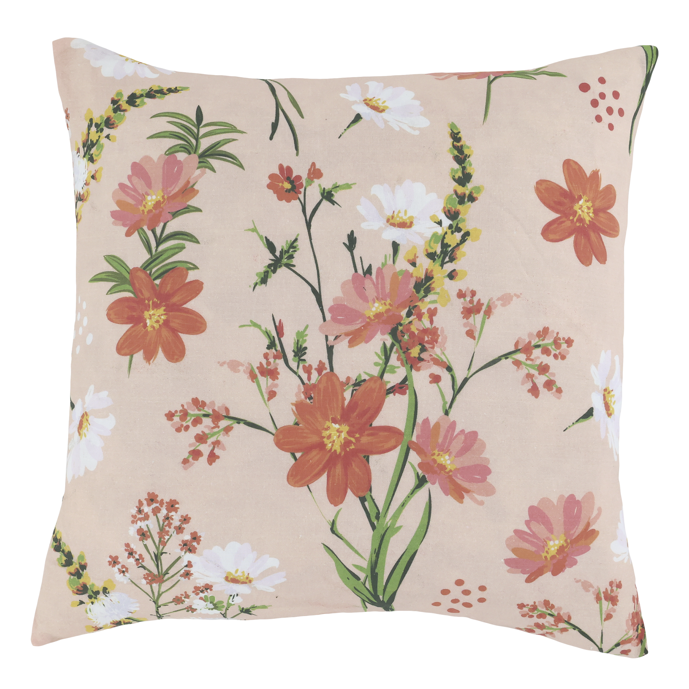 Aix Pillowcase w. flower pattern L50/W50 cm rose