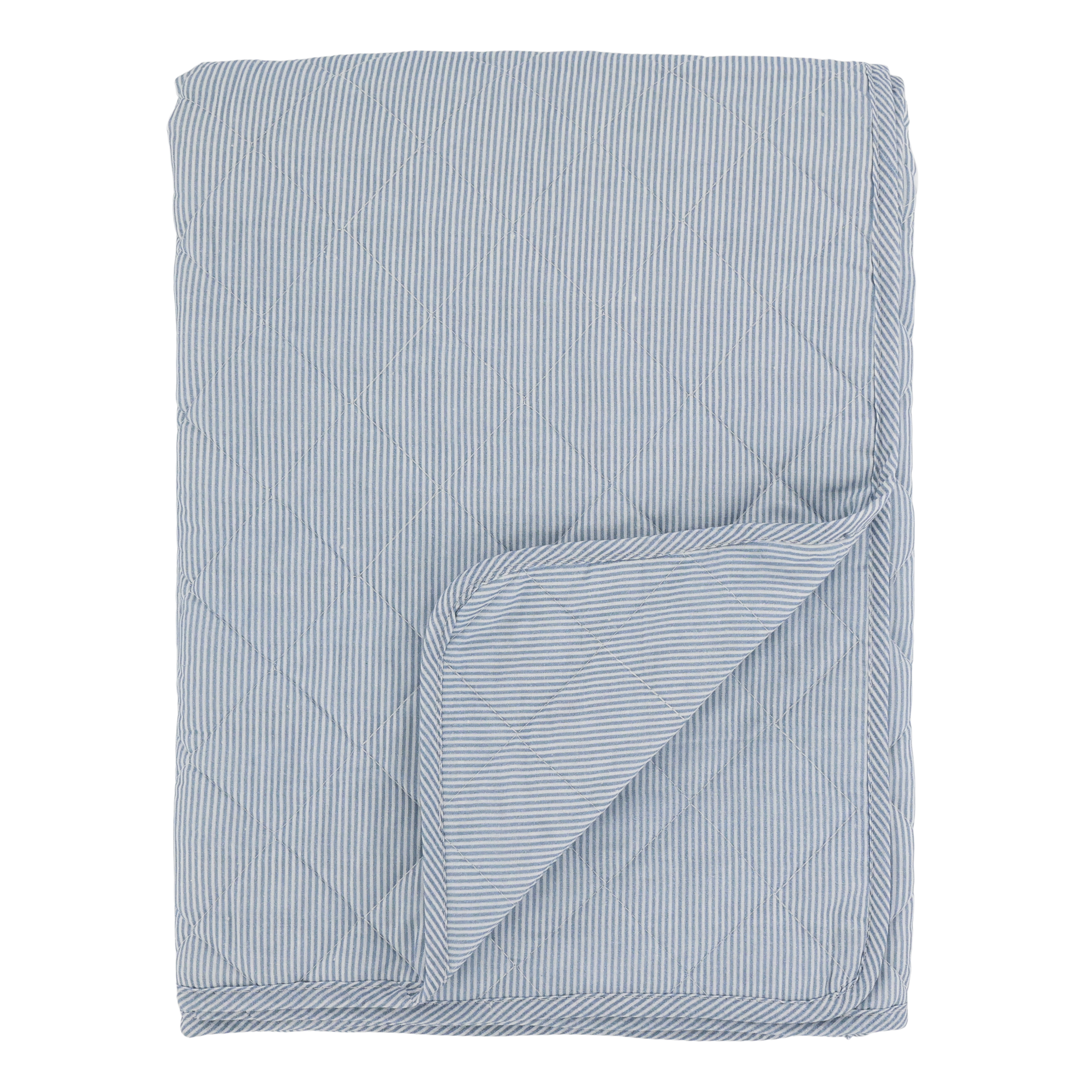 Quilt Aix Maritimes Streifenmuster, 180x130 cm, sky blue