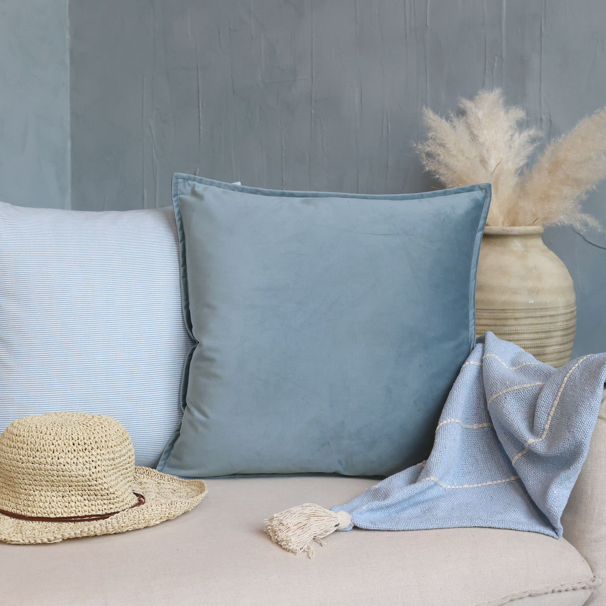 Kissenbezug 50x50 cm Ocean – weicher Velours