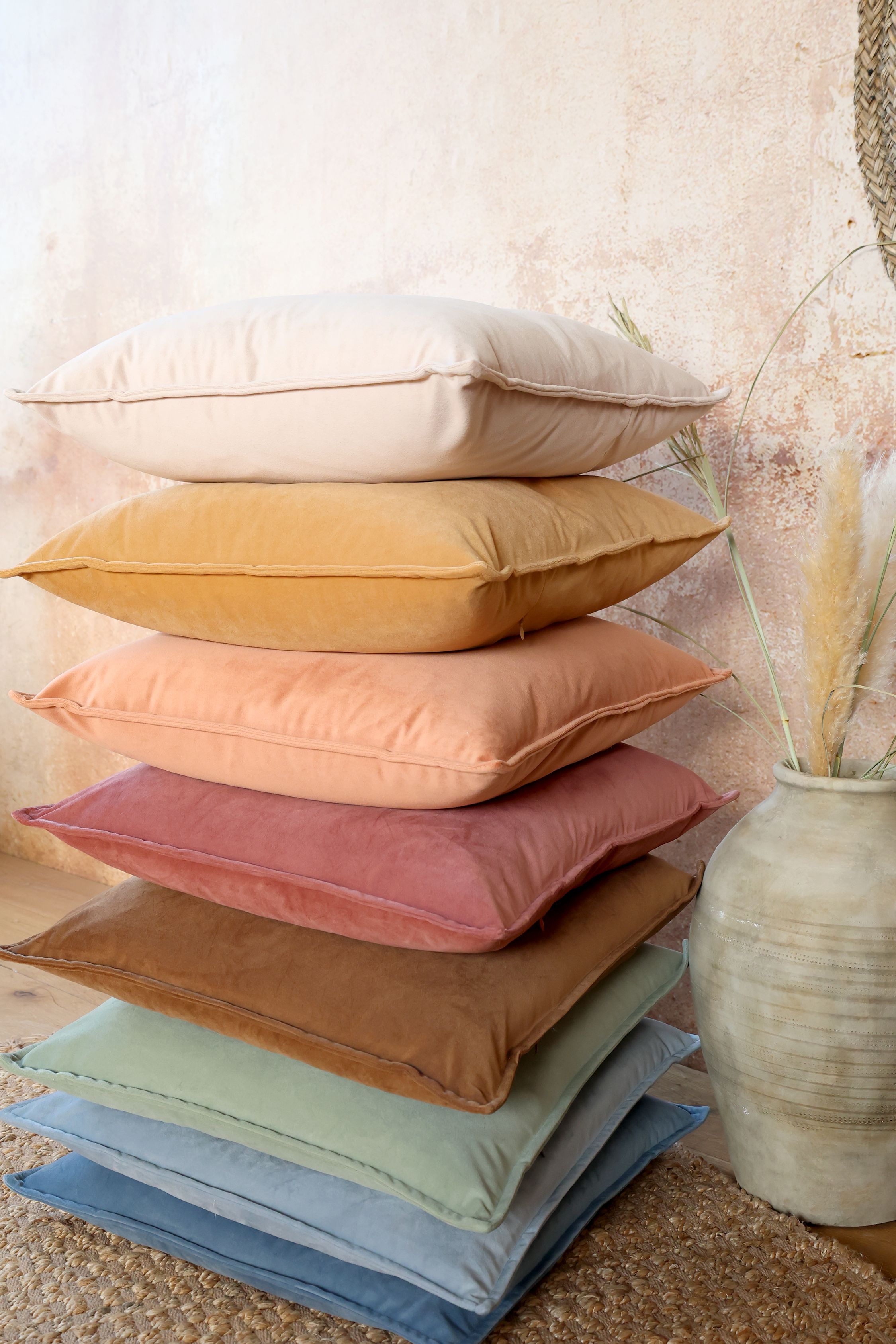 Kissenbezug 50x50 cm aus Velours, Polyester