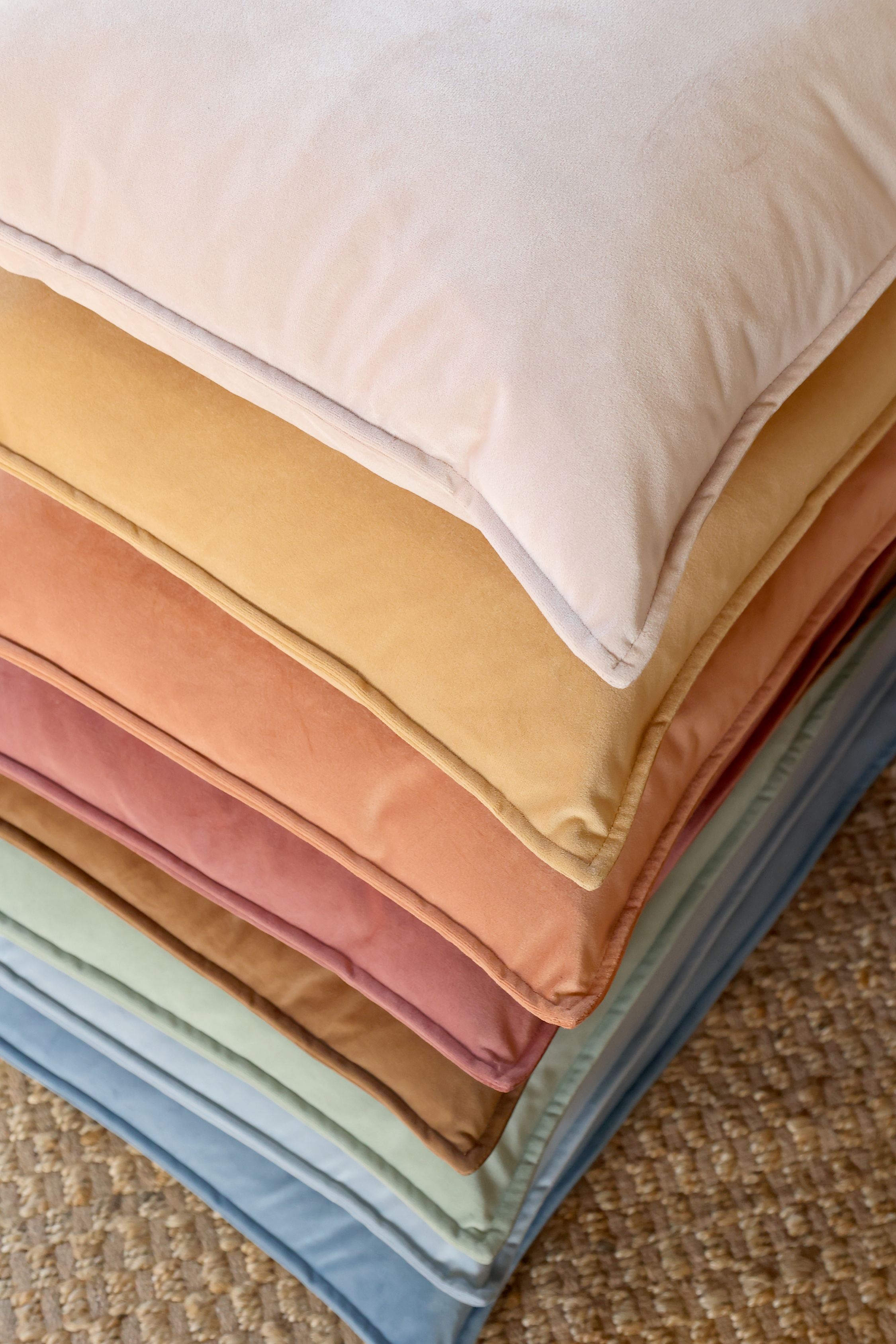Kissenbezug 50x50 cm Velour Staubrosa