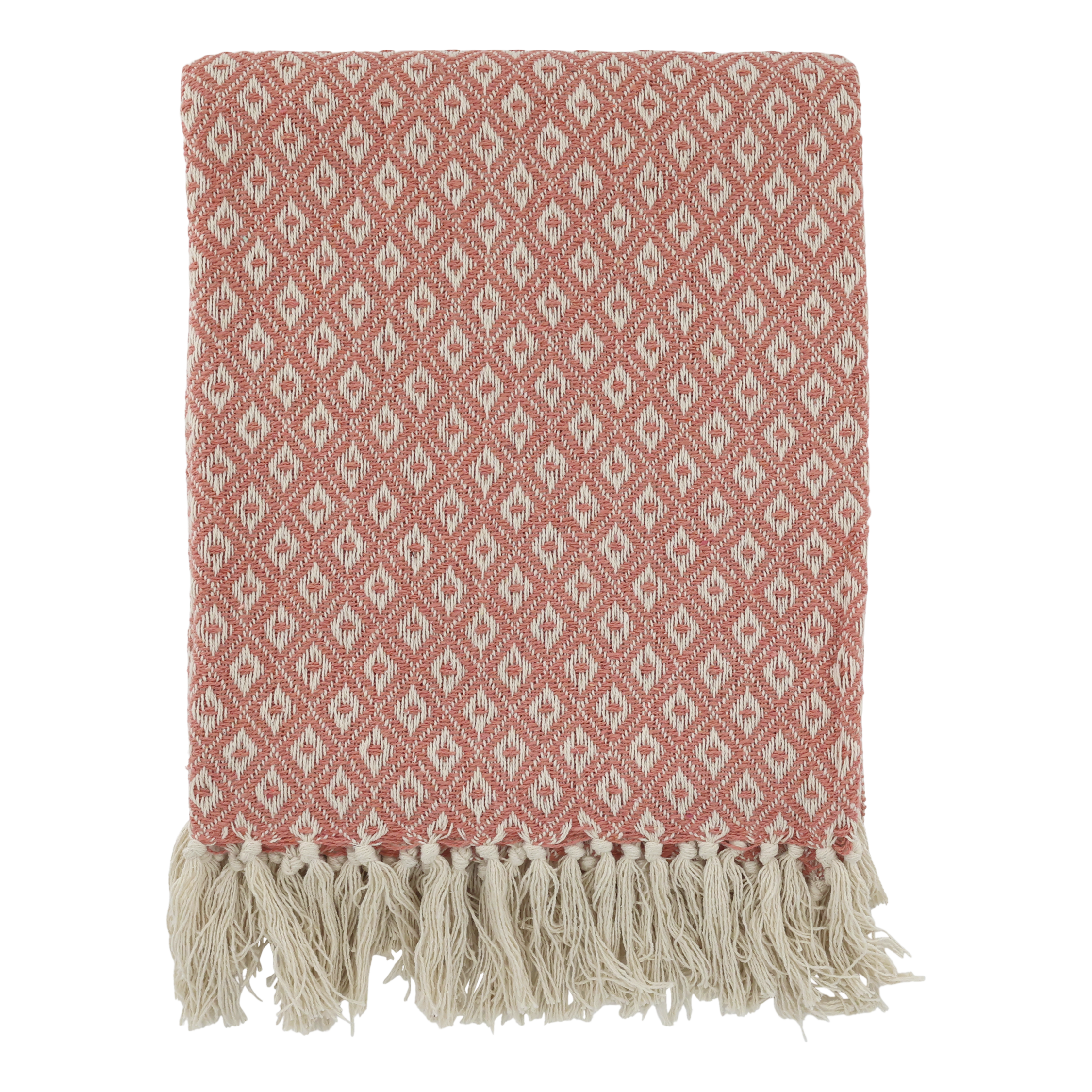 Aix Throw of surplus yarn L150/W130 cm raspberry
