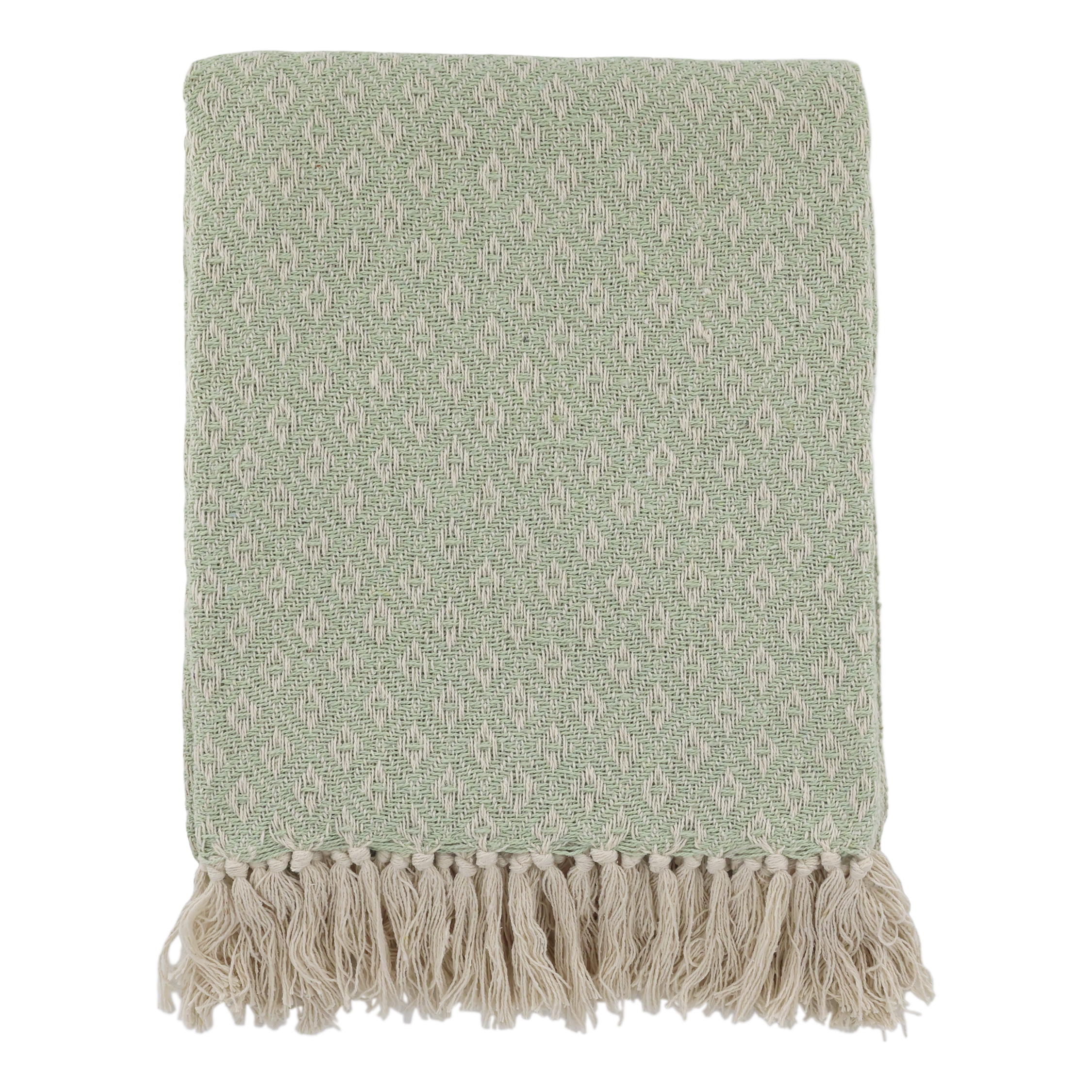 Aix Throw of surplus yarn L150/W130 cm verte