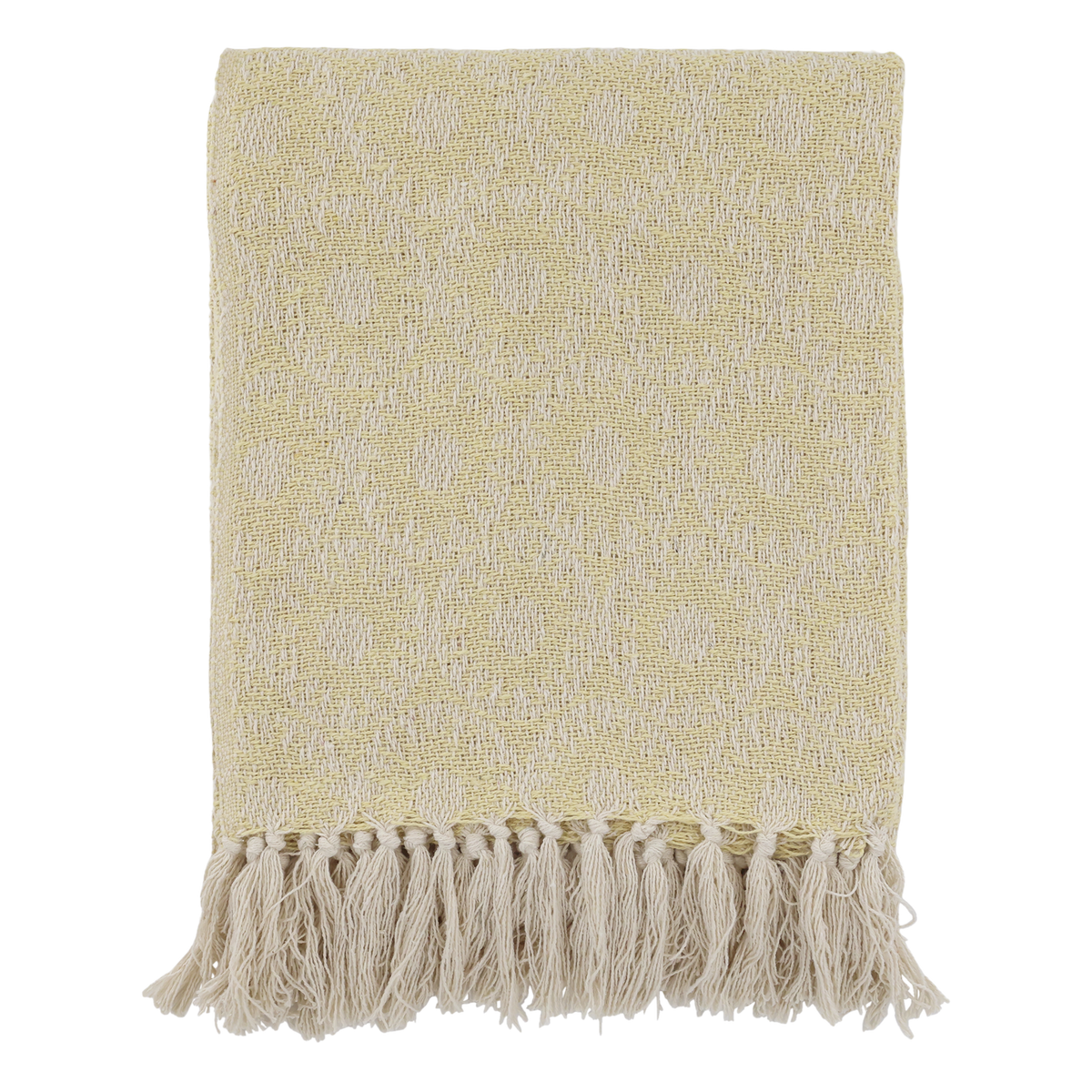 Baumwoll-Plaid handgewebt in Melone, 150 cm lang