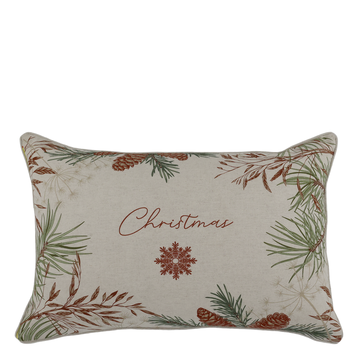 Kissenbezug Aix mit Tanne Christmas, 40x60 cm, Leinen