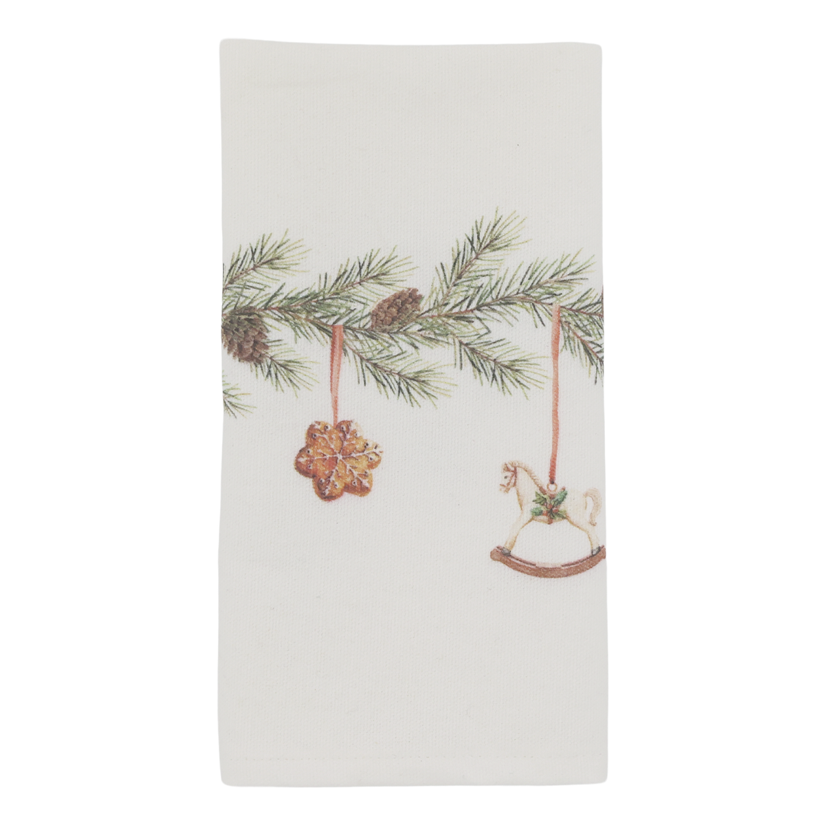 Aix Stoffserviette mit Girlanden, 40 x 40 cm, creme