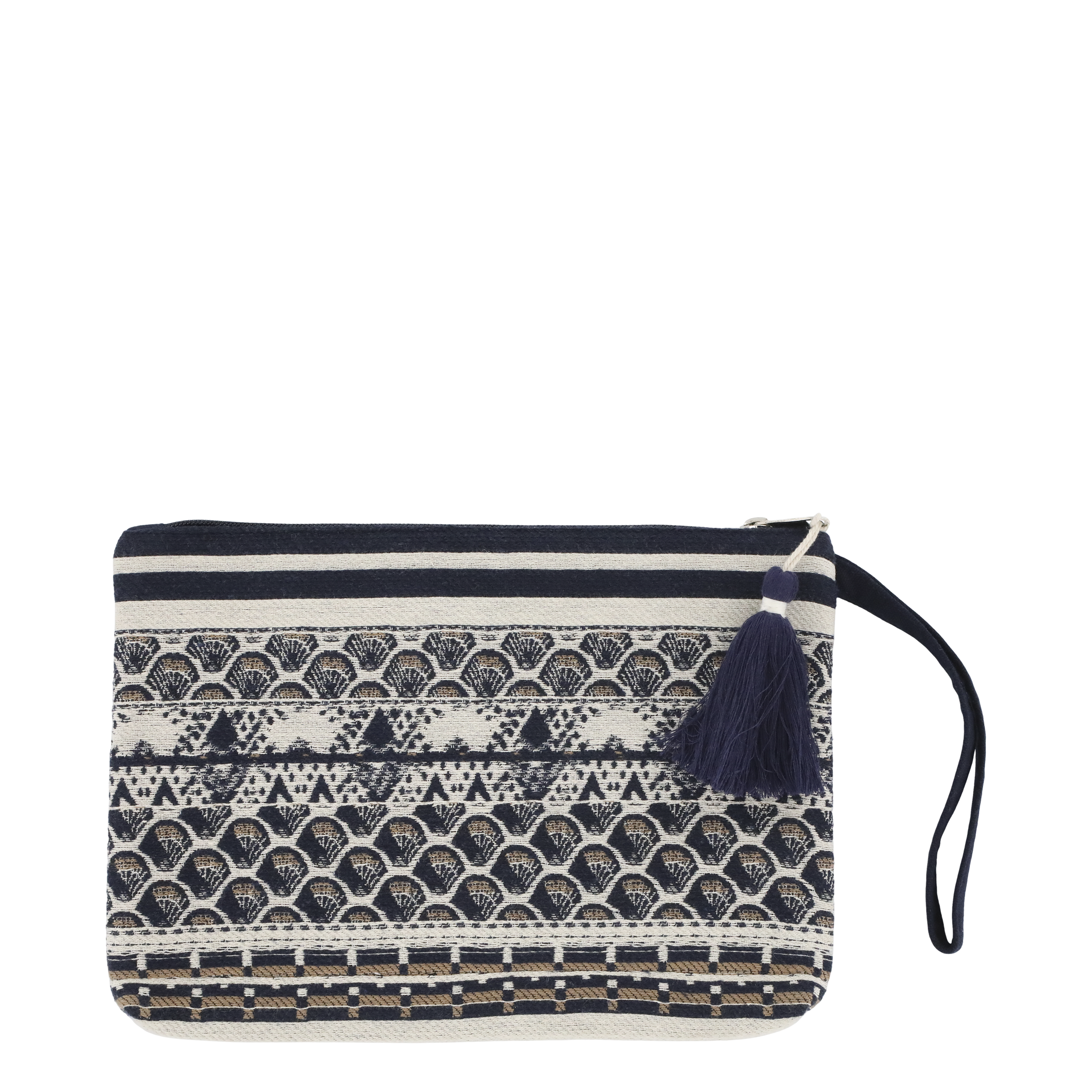 Clutch Tasche in Midnight – Jacquardgewebt, 19 cm hoch