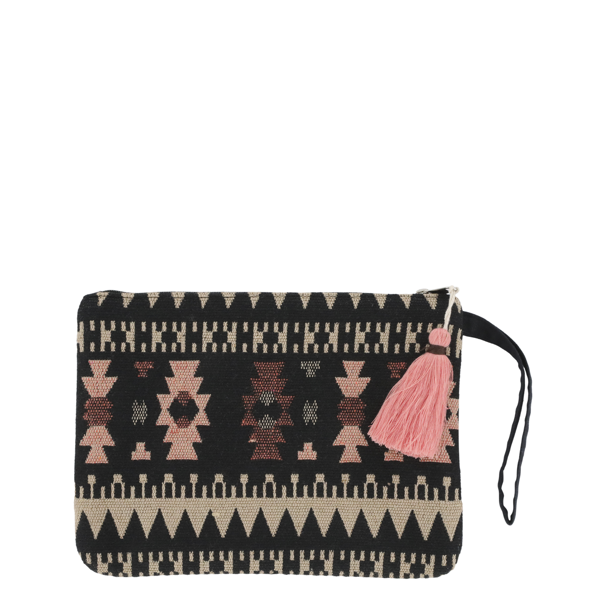Clutch Tasche Jacquardgewebt in Kohle 19x26 cm