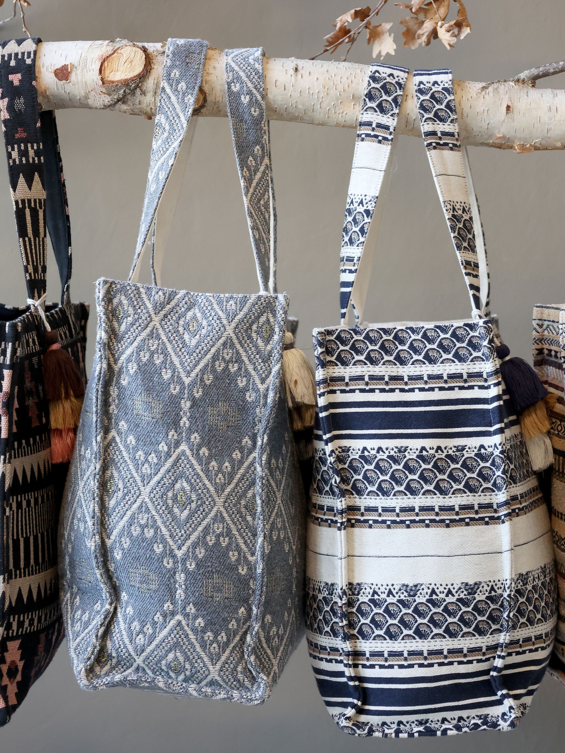 Sens Shopper Jacquardgewebt in Midnight – Tasche 53 cm lang
