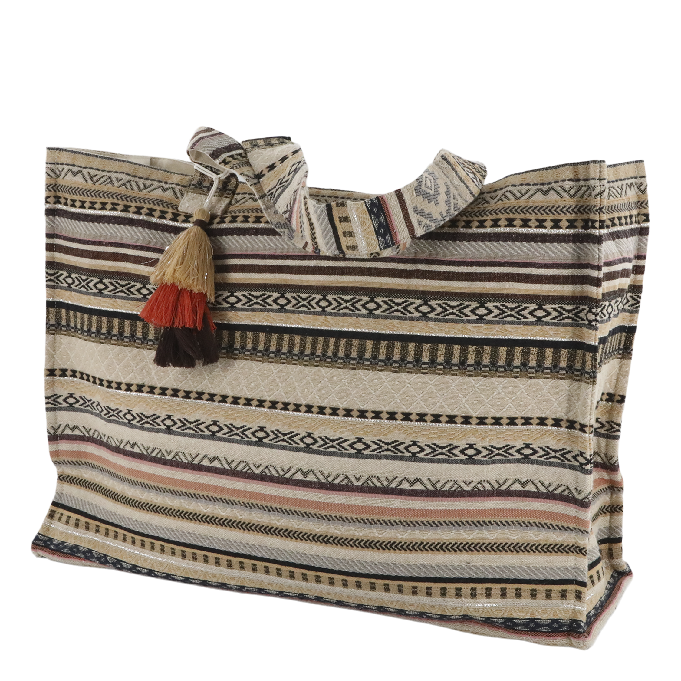 Sens Shopper Tasche Jacquardgewebt Mokka 40x53 cm