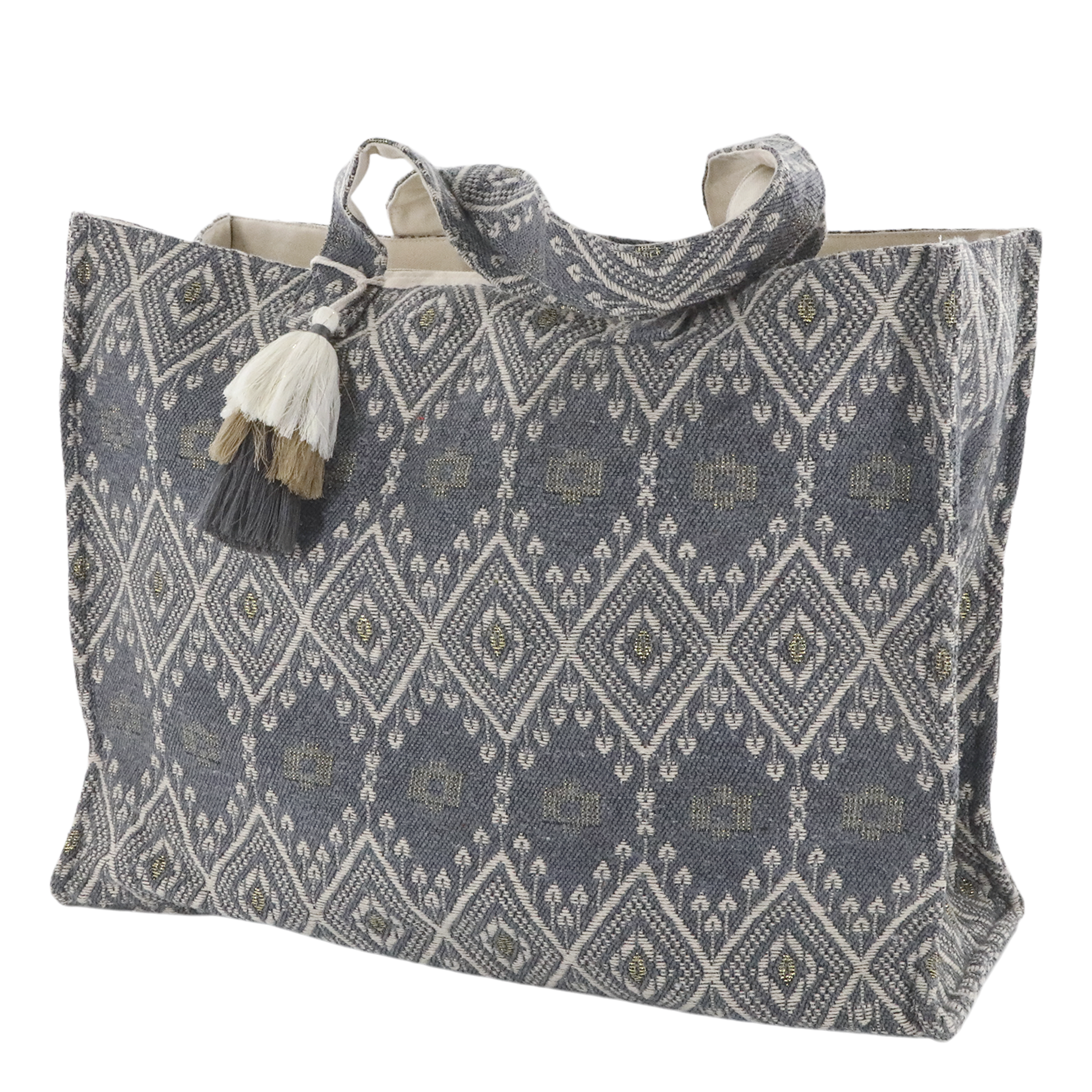Sens Shopper Jacquardgewebt in Opal – Baumwoll-Polyester-Mix