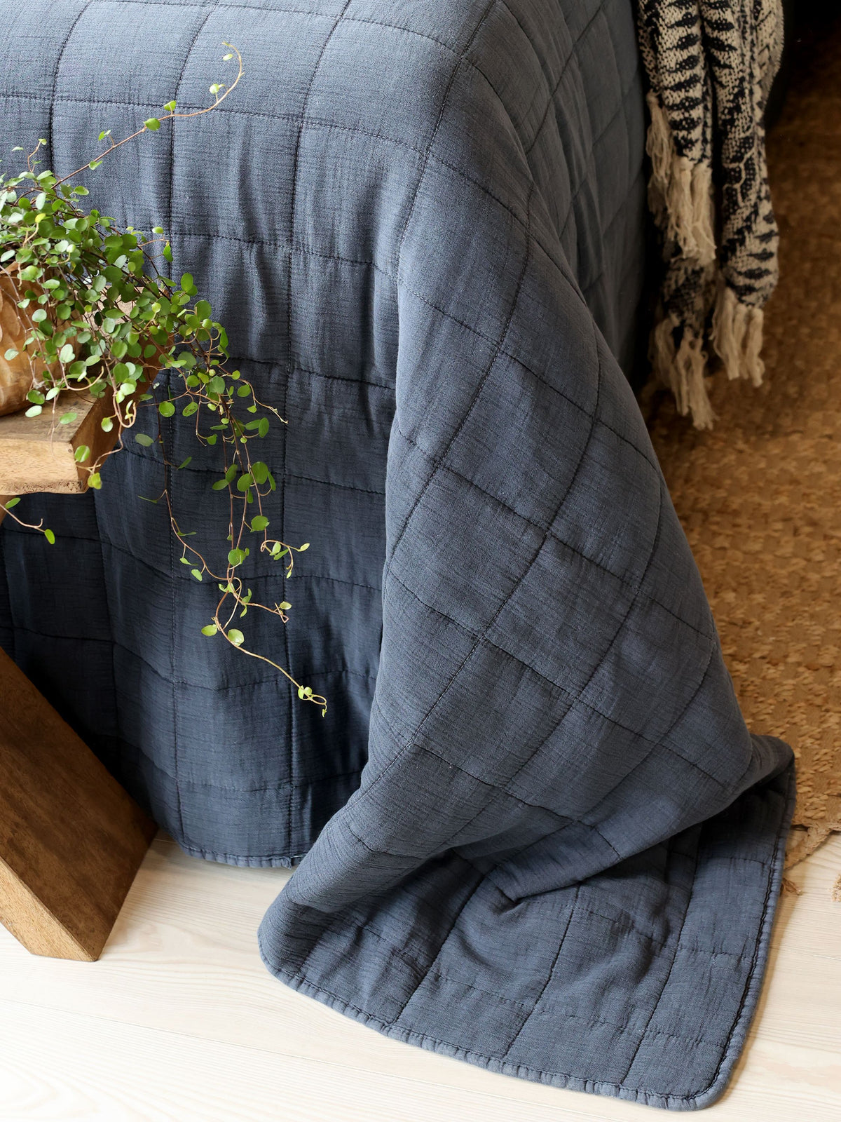 Baumwoll-Quilt in Midnight, 240 cm x 240 cm