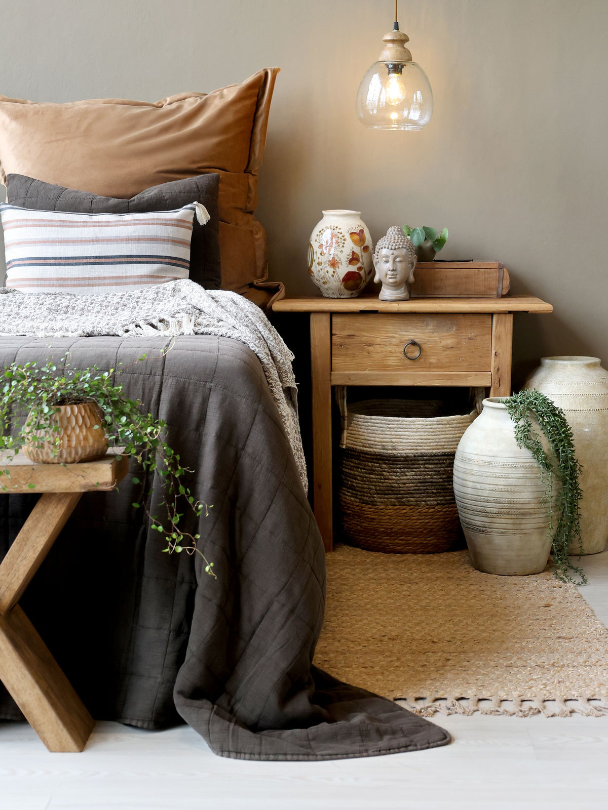 Quilt Bettdecke Mokka 240 cm x 240 cm