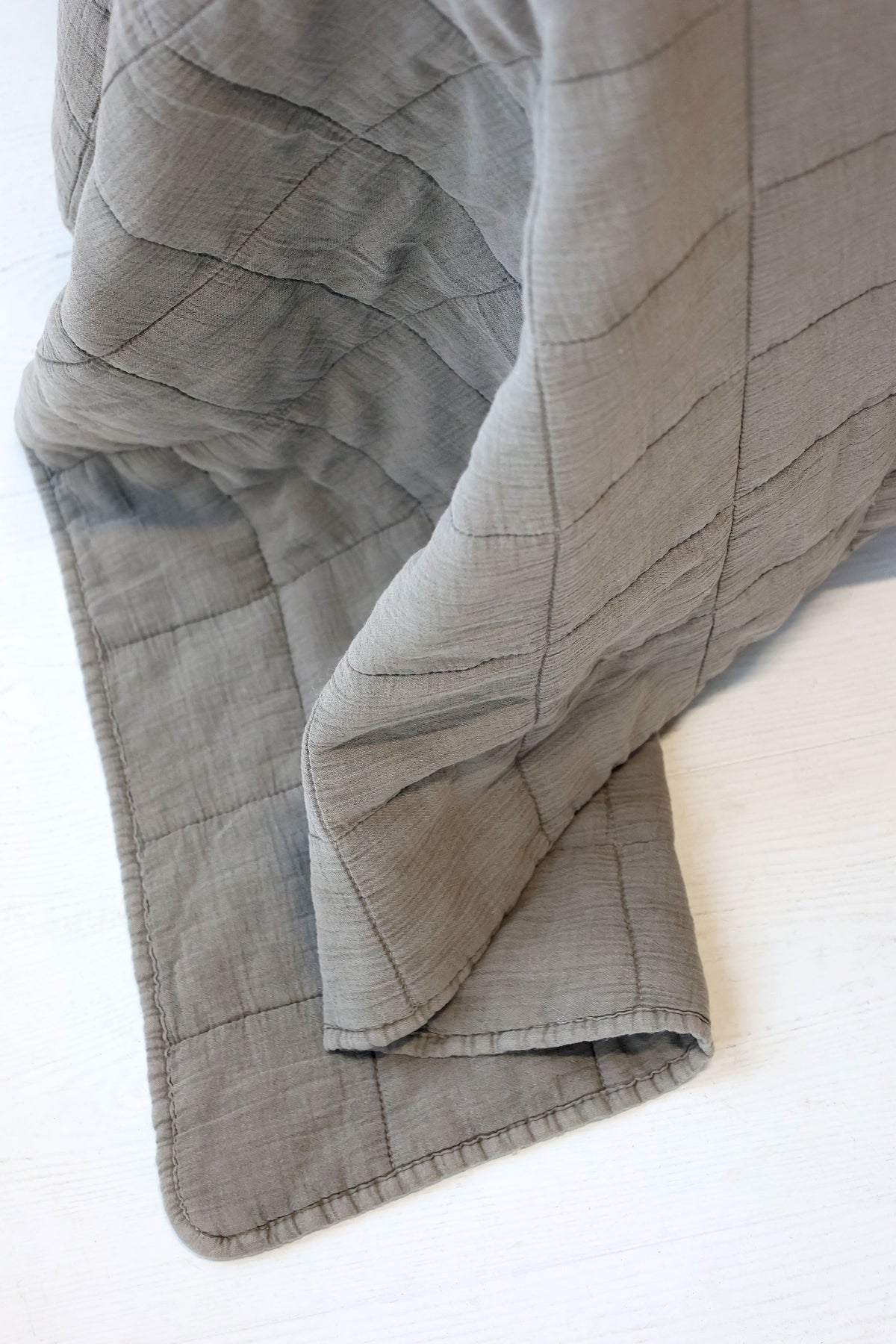 Baumwoll-Quilt in Latte, 240 x 240 cm