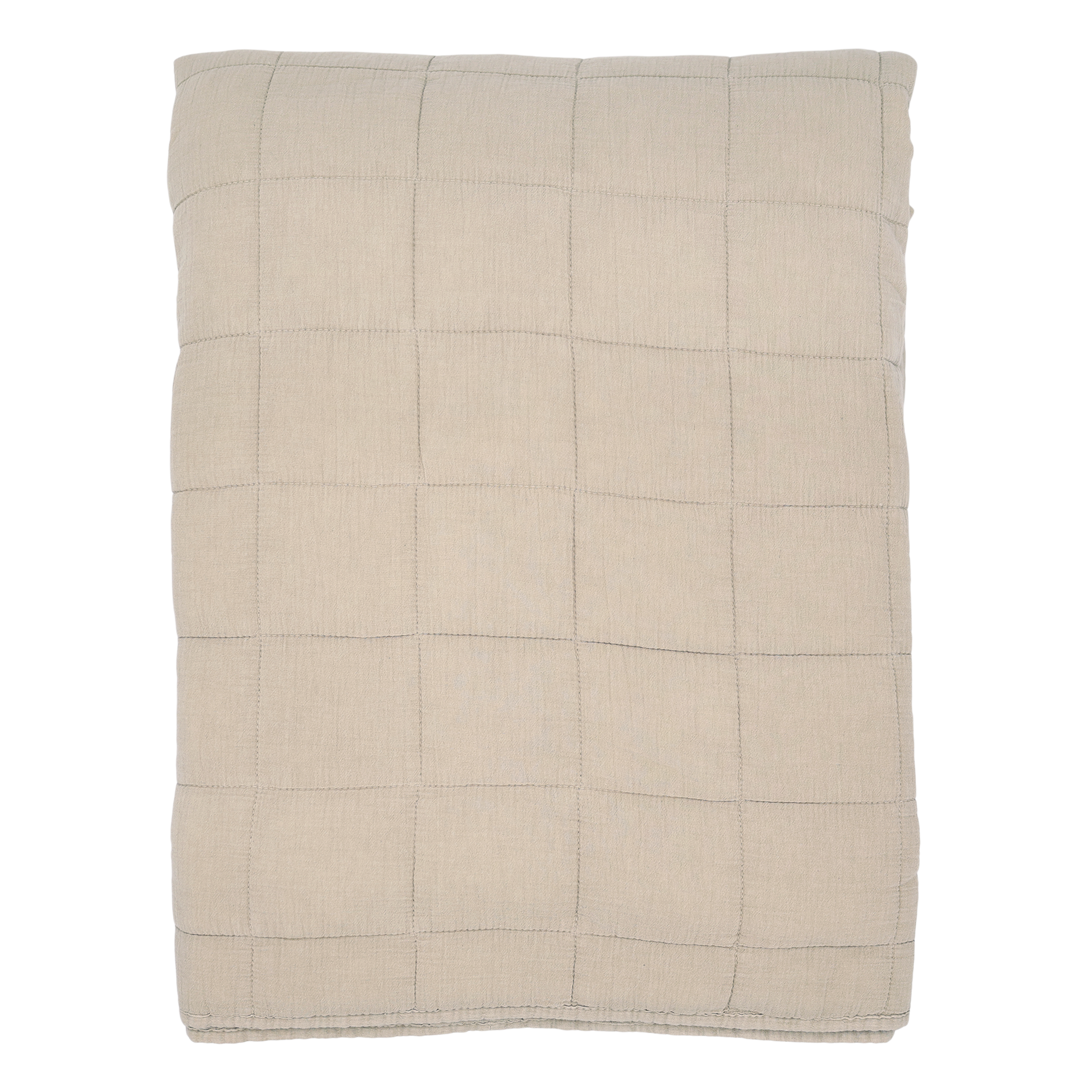 Baumwoll-Quilt in Leinenoptik, 240 x 240 cm