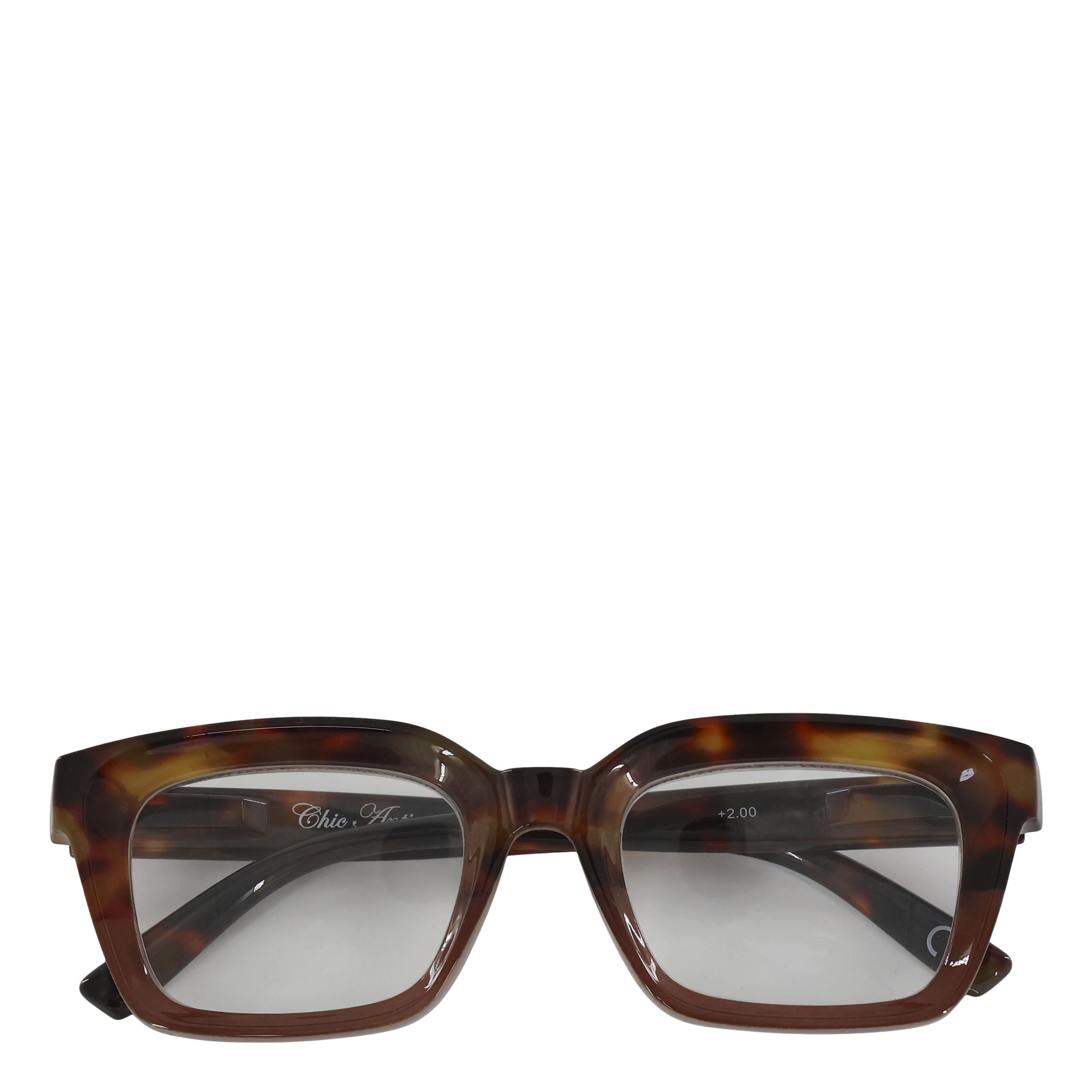 Reading Glasses w. leopard pattern incl. case Assorted prescriptions mocca & black