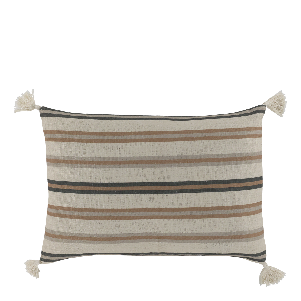 Kissenbezug Aix mit Quasten – 50x35 cm, cognac