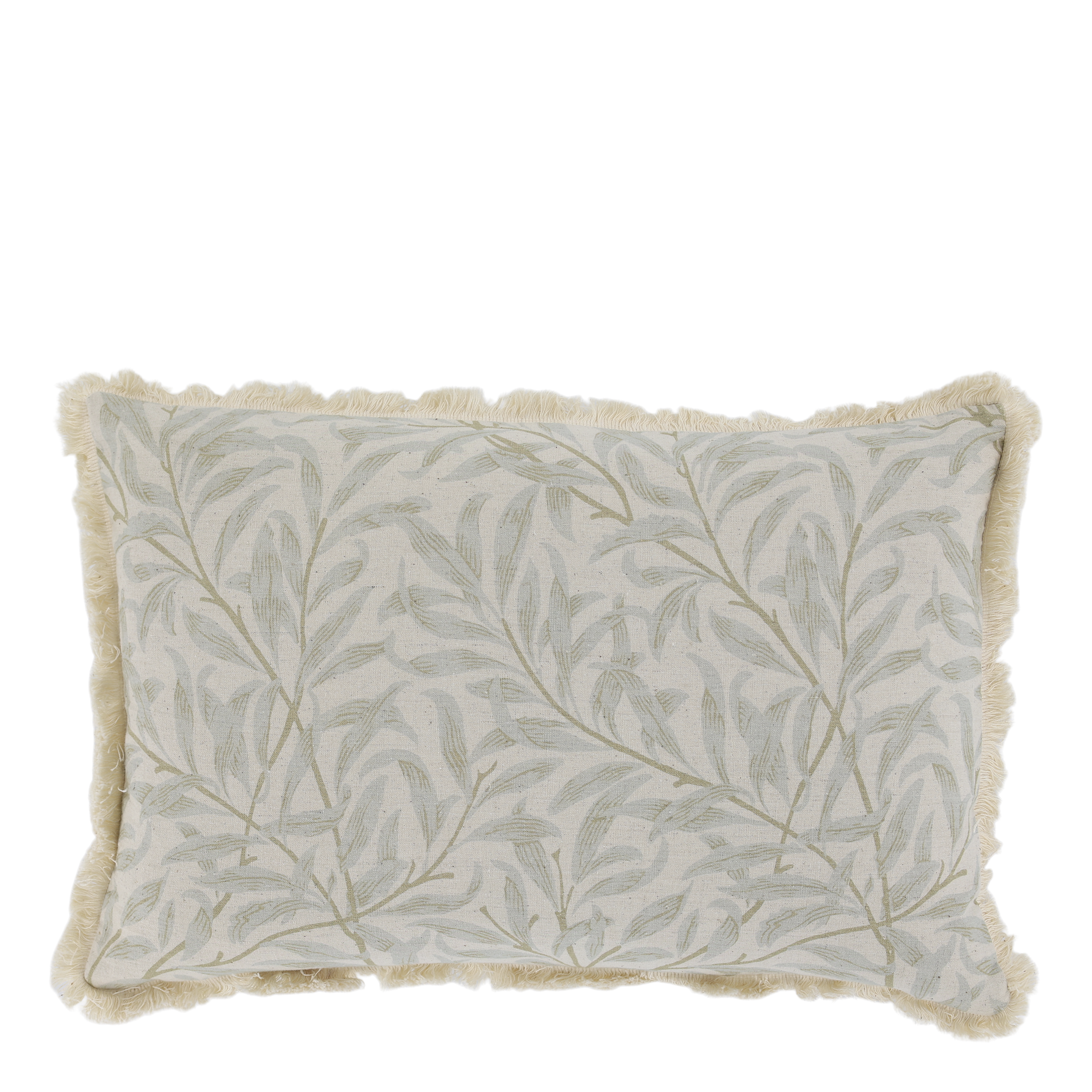 Kissenbezug Aix mit Blättern, 50x35 cm, opal/creme