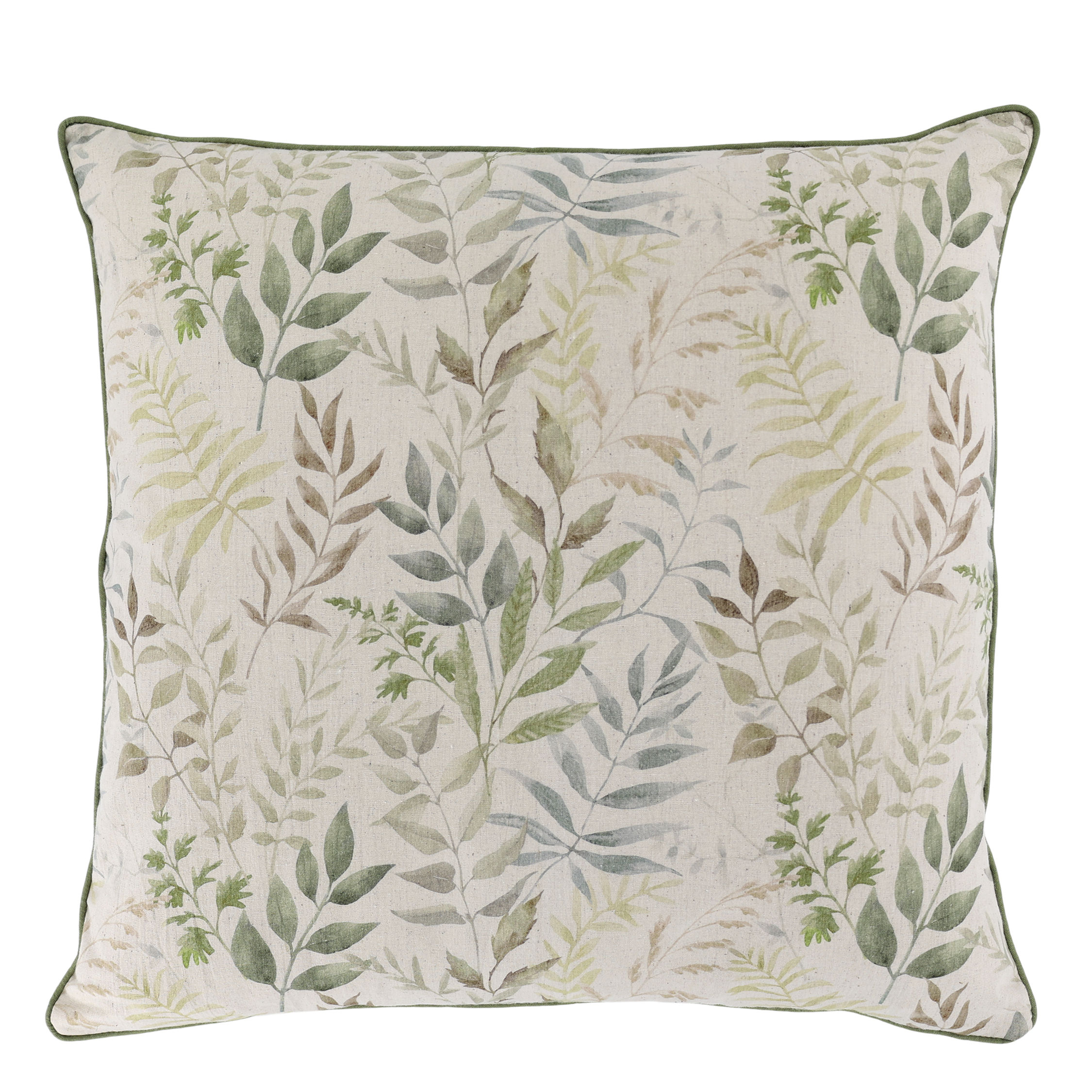 Aix Pillowcase w. leaves L60/W60 cm opal and cream
