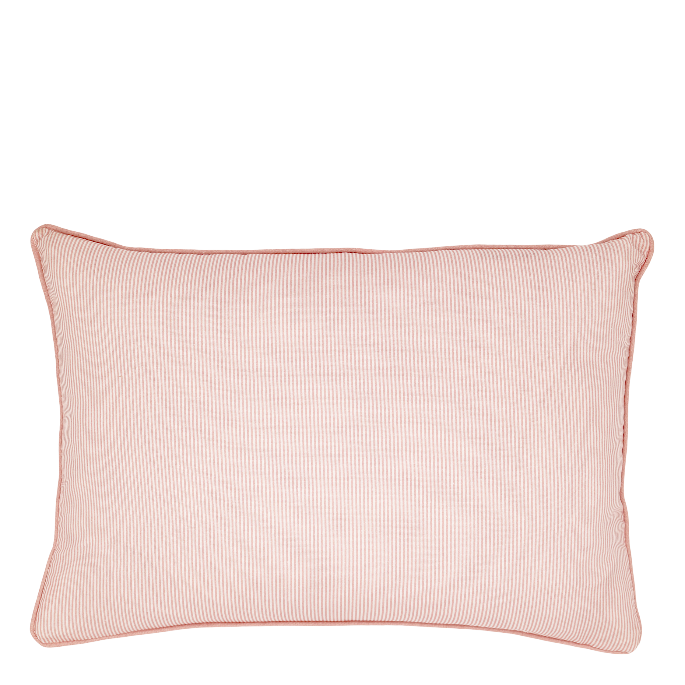 Kissenbezug Aix mit Streifenmuster, 50x35 cm, rosa-weiß