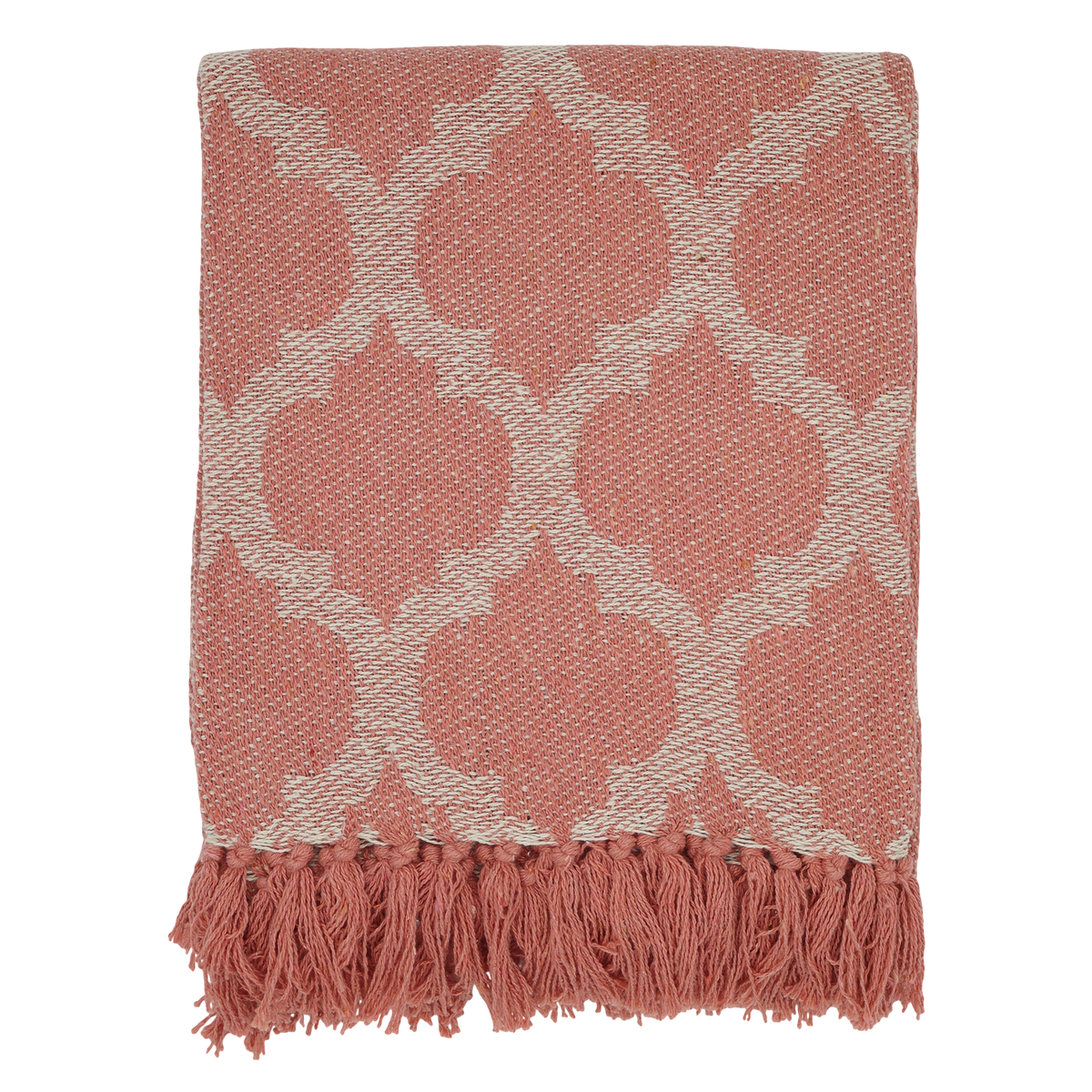 Plaid Aix Baumwollmix Himbeere 150x130 cm