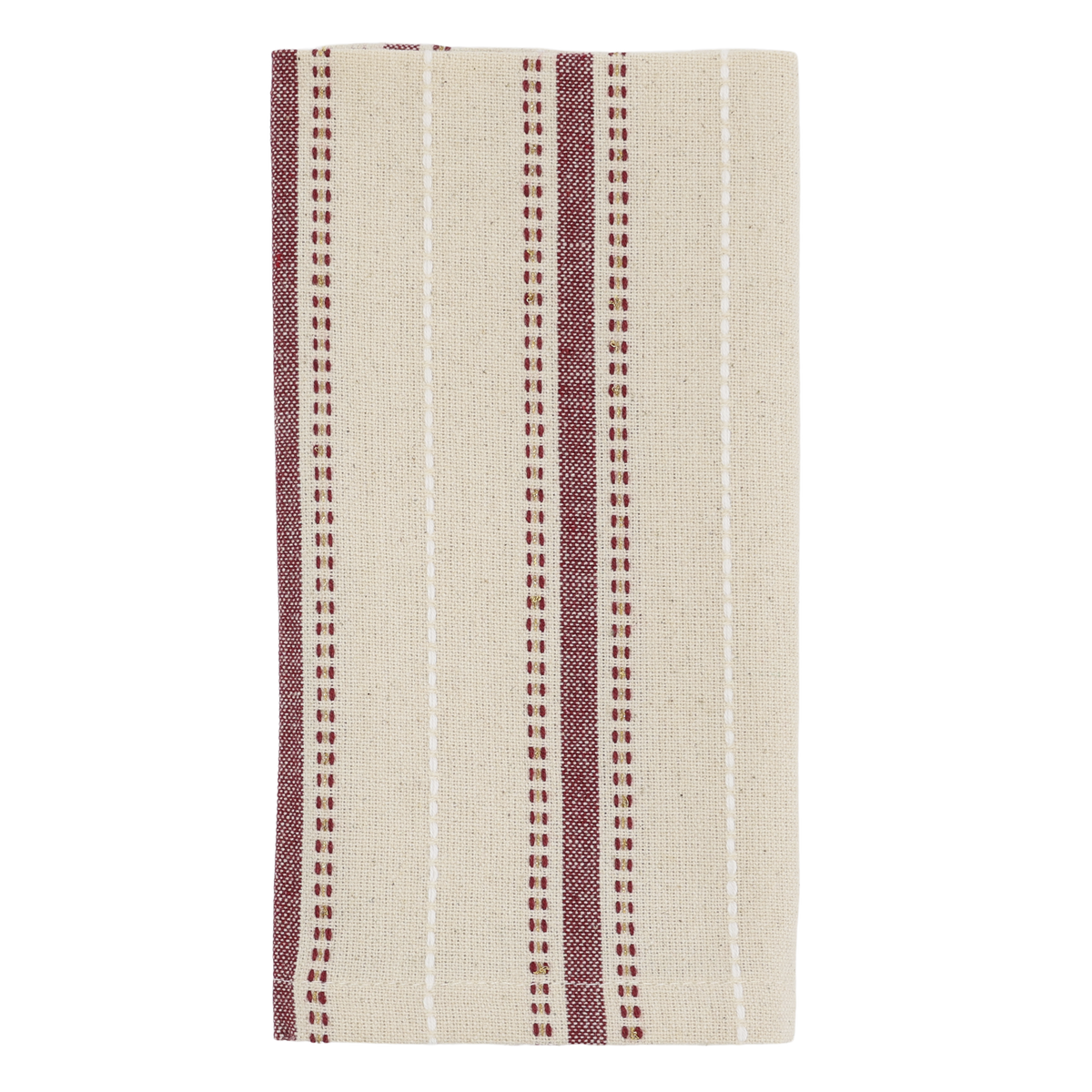 Aix Stoffserviette mit Streifen, 40 x 40 cm, Cherry