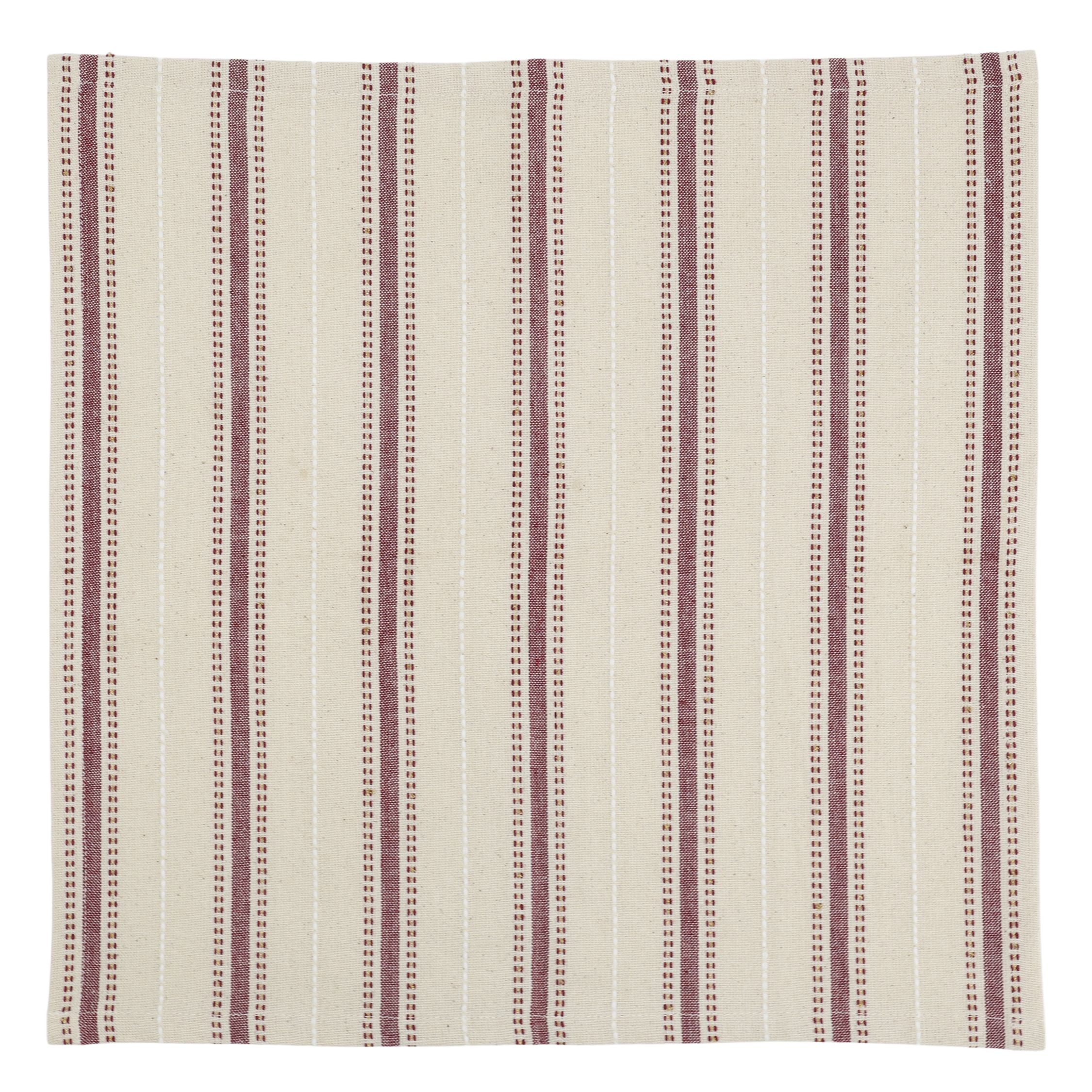 Aix Stoffserviette mit Streifen, 40 x 40 cm, Cherry