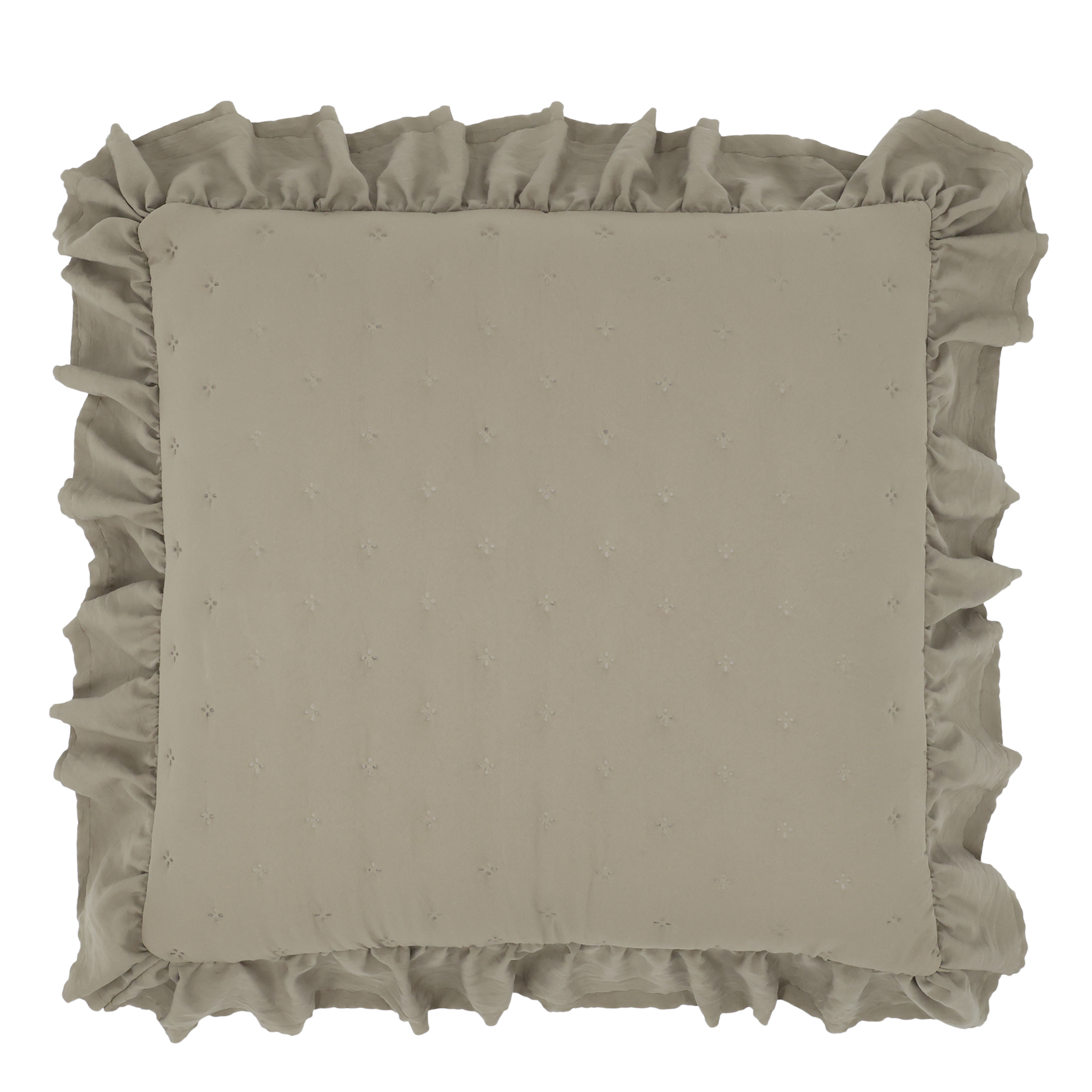 Kissen 50x50 cm in Latte – weicher Polyester-Bezug