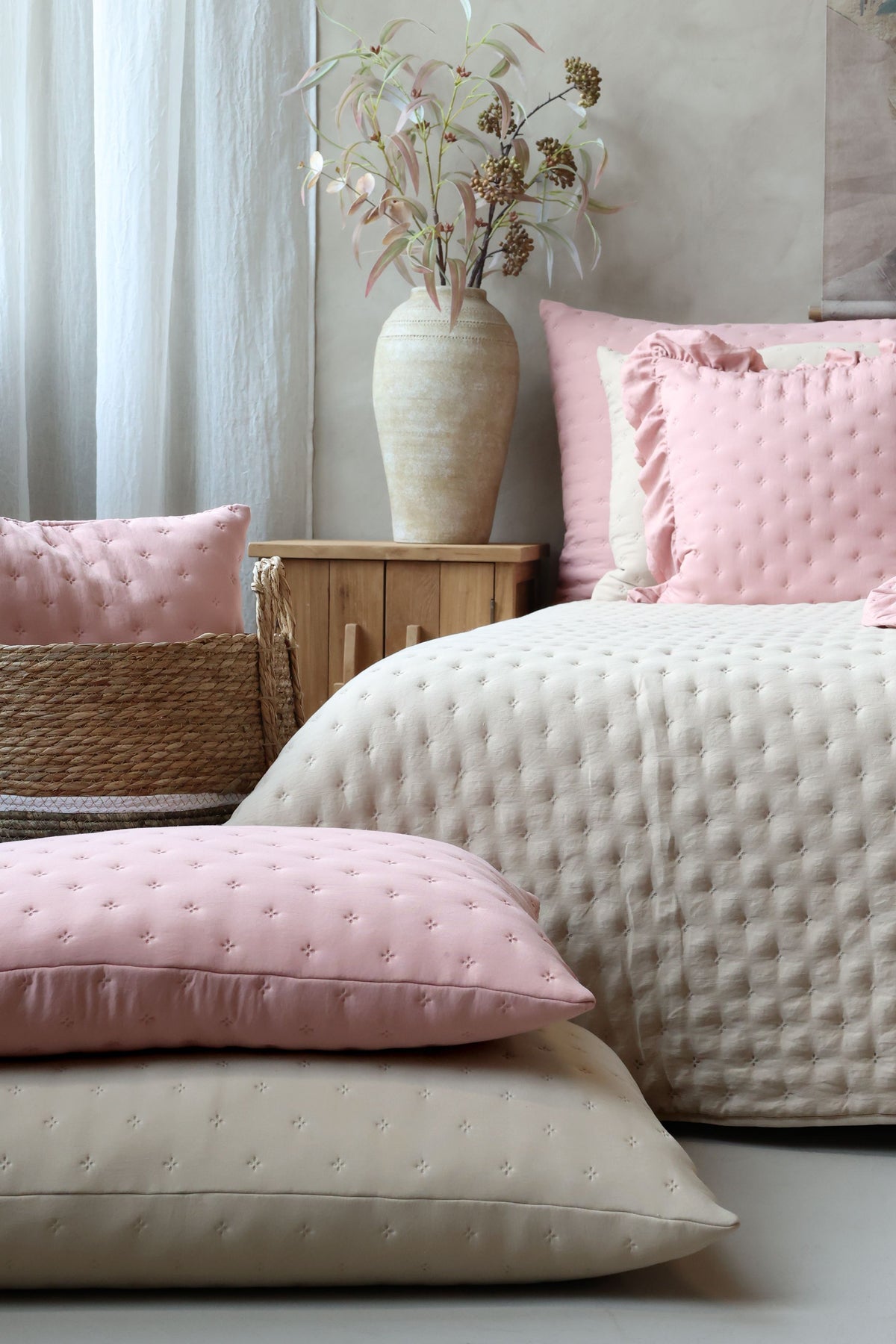 Kissenbezug Aix Soft in Old Rose, 70 cm x 50 cm
