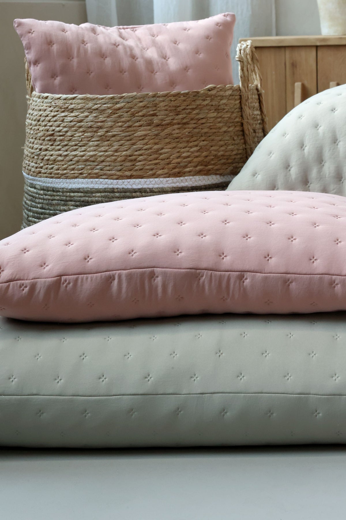 Kissenbezug Aix Soft in Old Rose, 70 cm x 50 cm