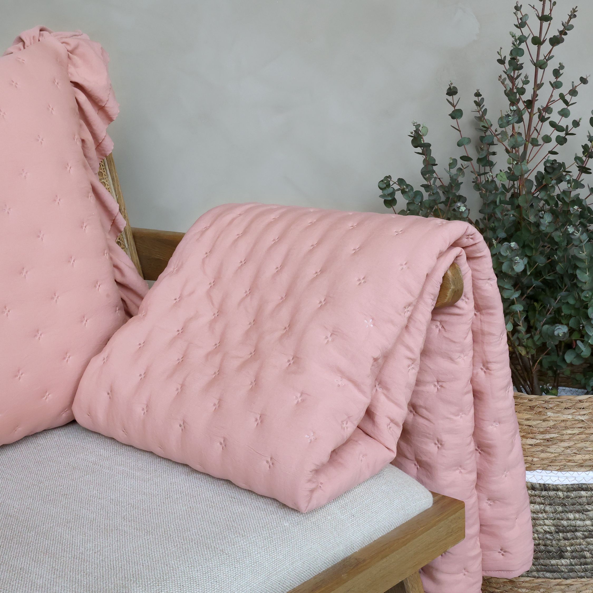 Quilt Aix Soft in Old Rose, 180 cm lang