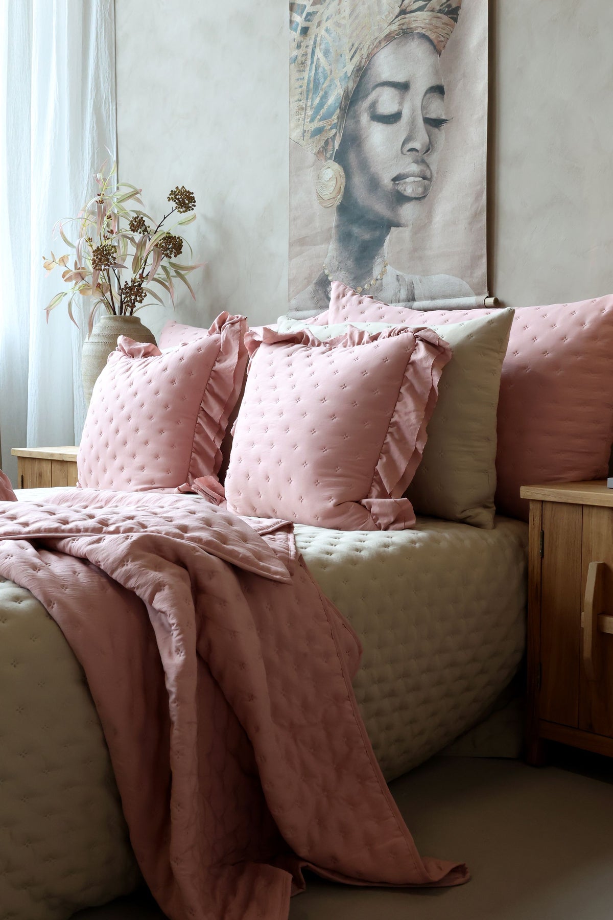 Quilt Aix Soft in Old Rose, 180 cm lang